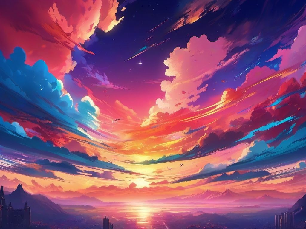 Anime Sky Wallpaper Vibrant World Of