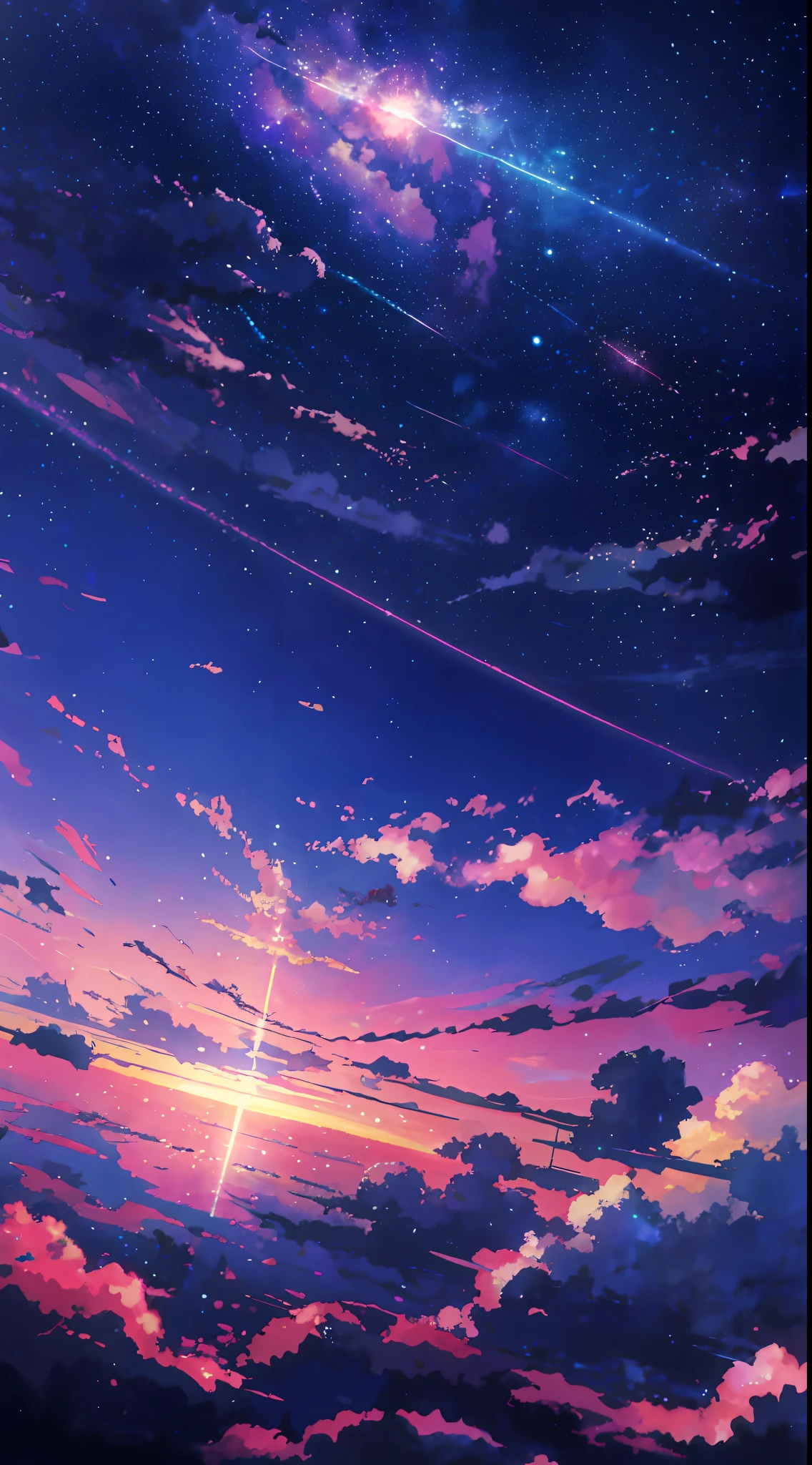 anime wallpaper with a sky background