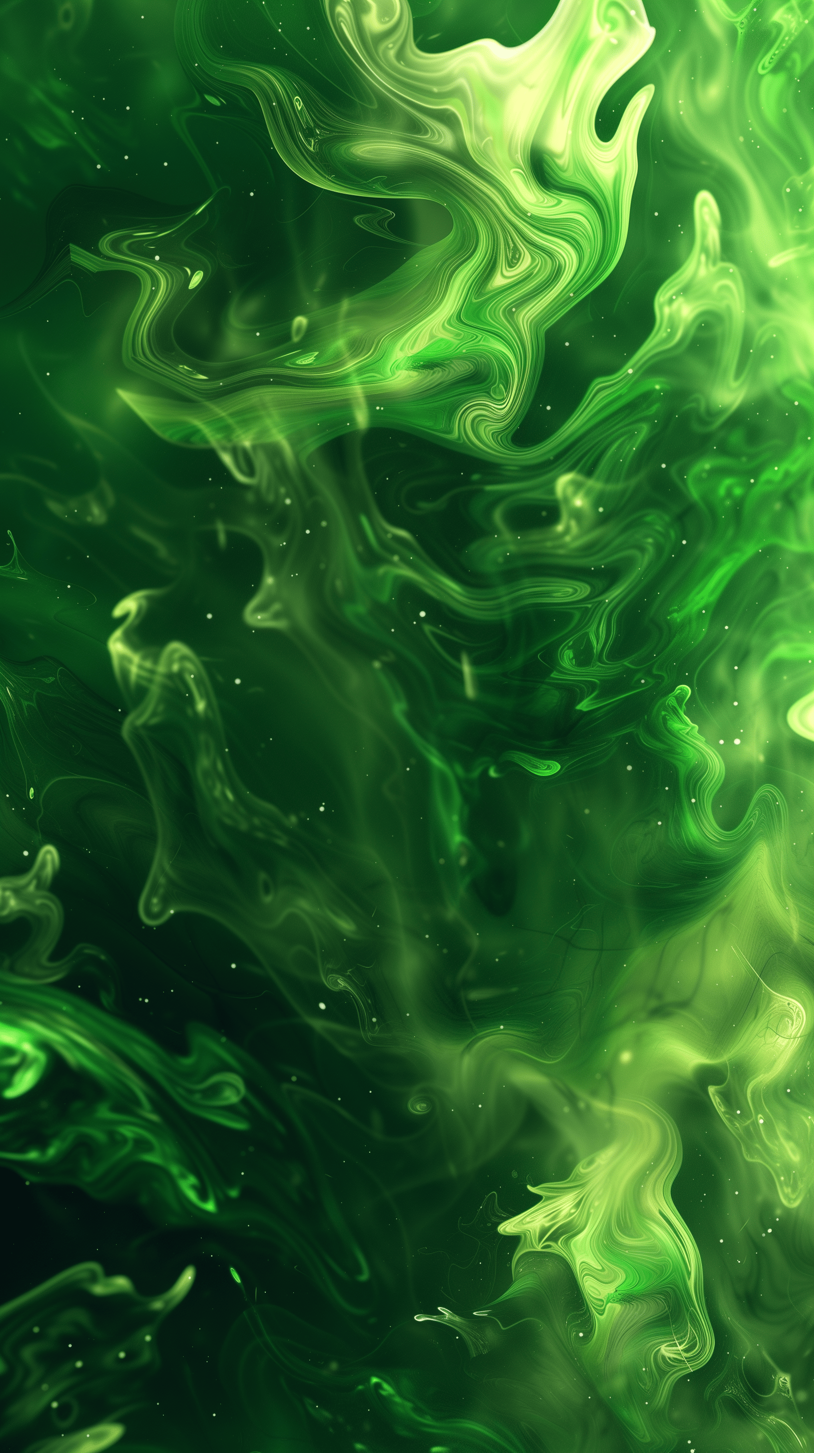 Green Fluid Abstract Aesthetic Wallpaper