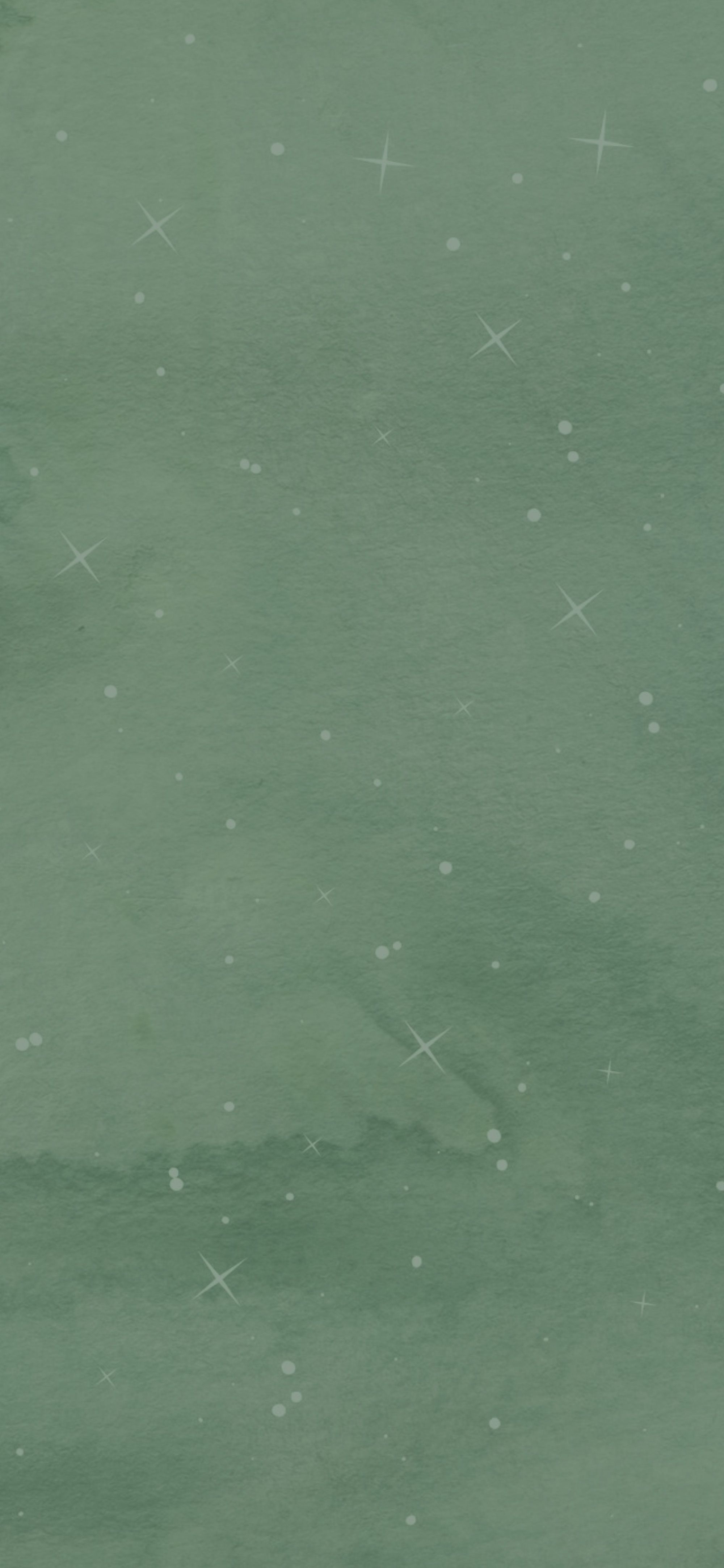 Pastel Green Watercolor Starry Wallpaper