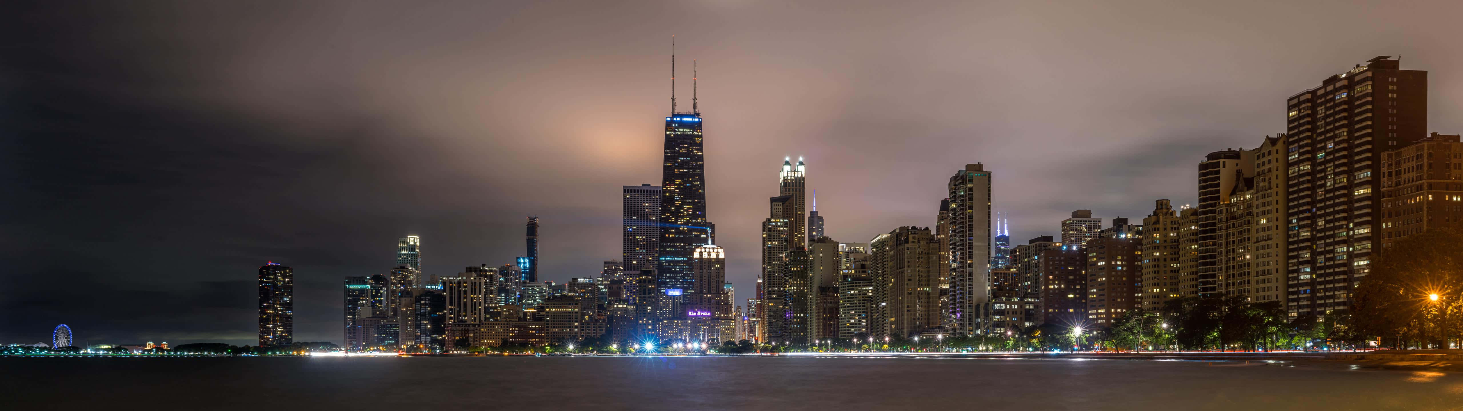 Download City Scape 5120x1440 Dual Screen Wallpaper