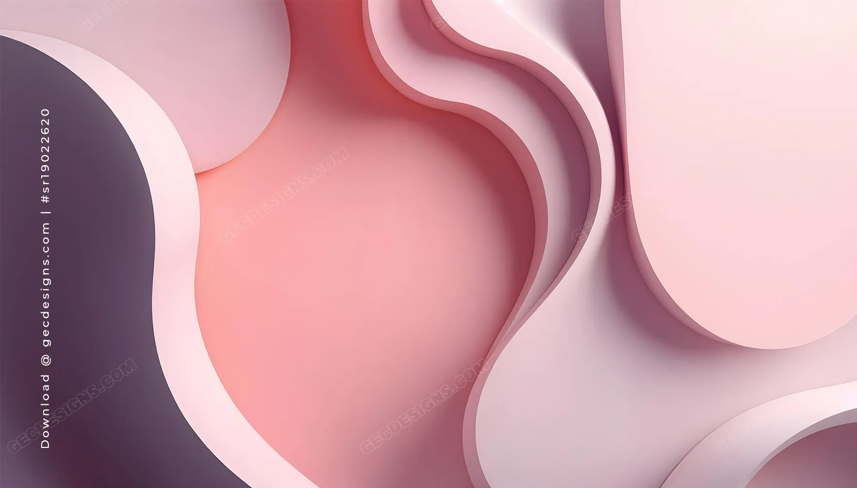 Soft Pink Minimal Aesthetic Wallpaper with Layered Paper Waves for Desktop Background: Free & Premium Creative Assets