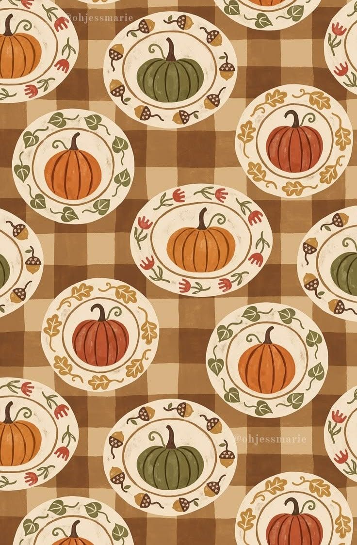 Thanksgiving wallpaper aesthetic. Fall themed wallpaper, Fall aesthetic iphone wallpaper, Autumnal patterns