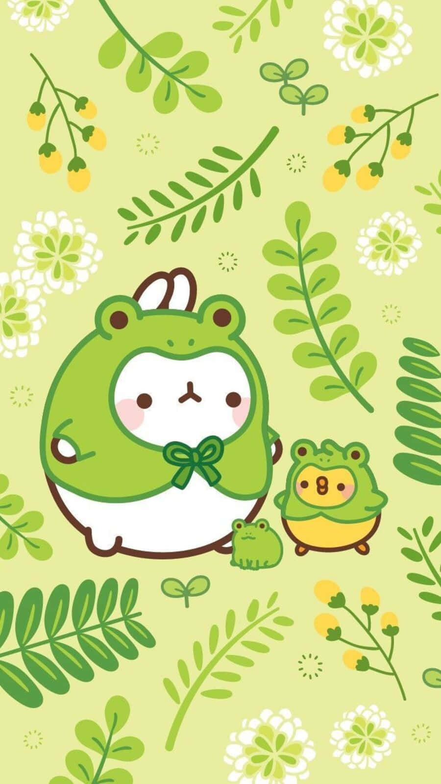 Download A Vibrant Aesthetic Frog in Nature Wallpaper