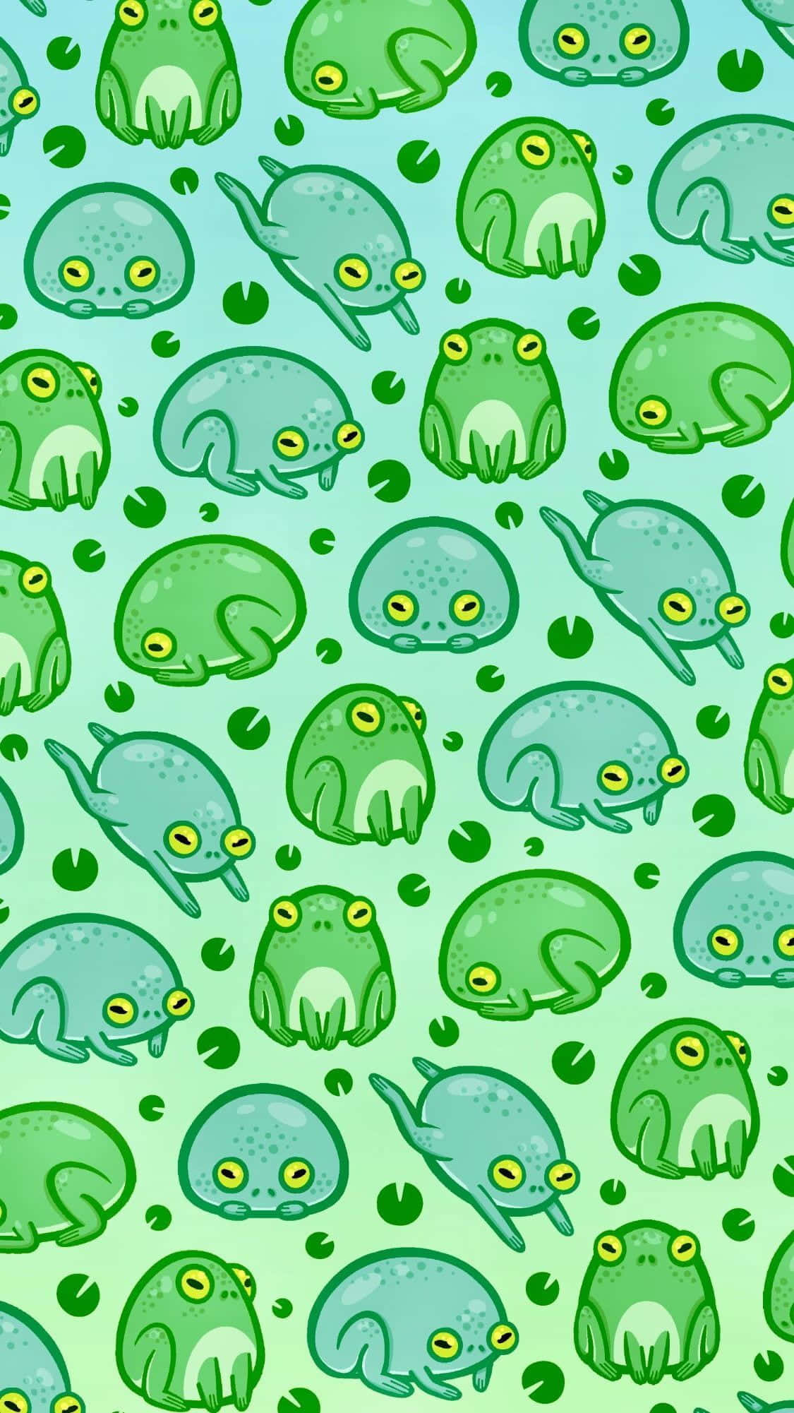 Download Vibrant Aesthetic Frog in Nature Wallpaper