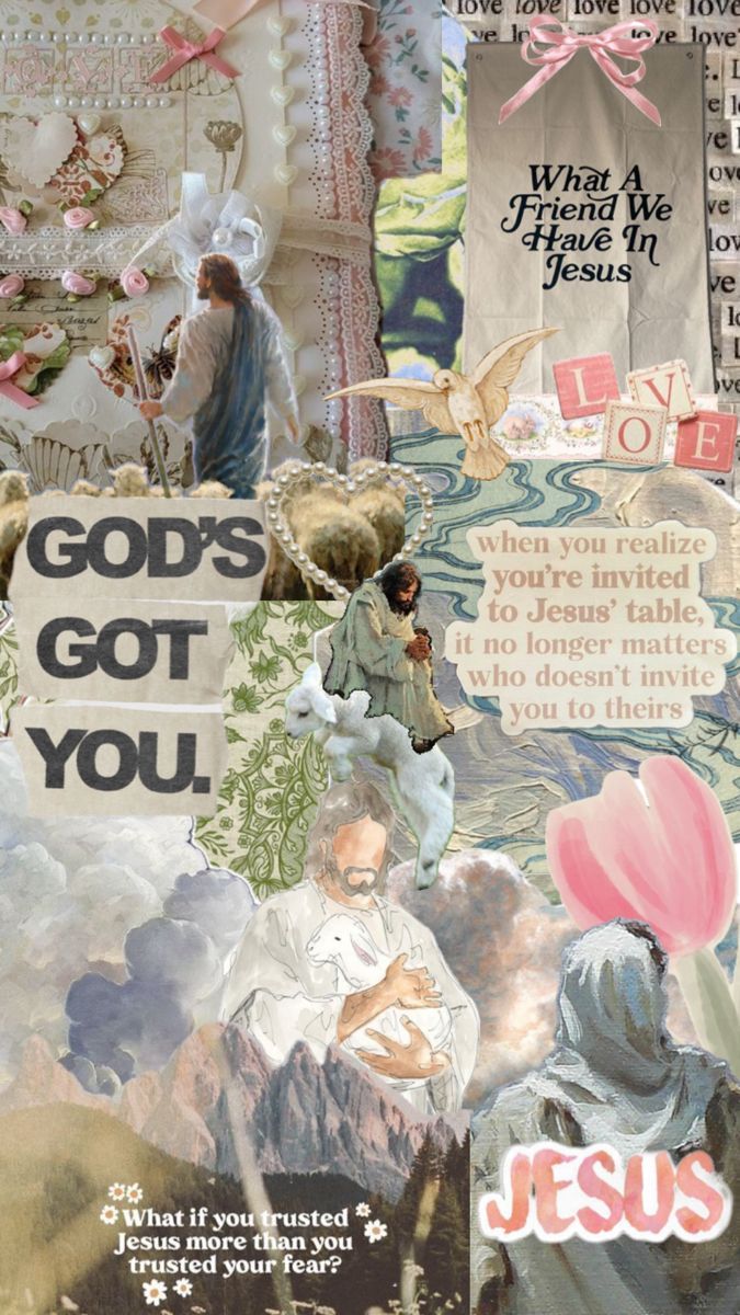 Christian wallpaper. Jesus collage wallpaper, Cute christian wallpaper collage, God collage wallpaper aesthetic