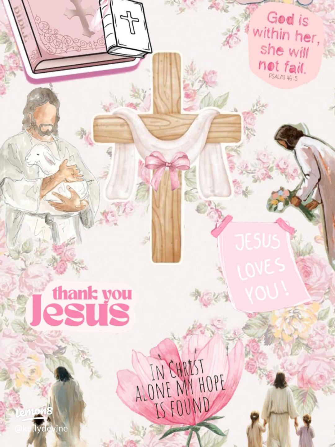 Beautiful Pink Christian Wallpaper Featuring Inspirational Bible Verses