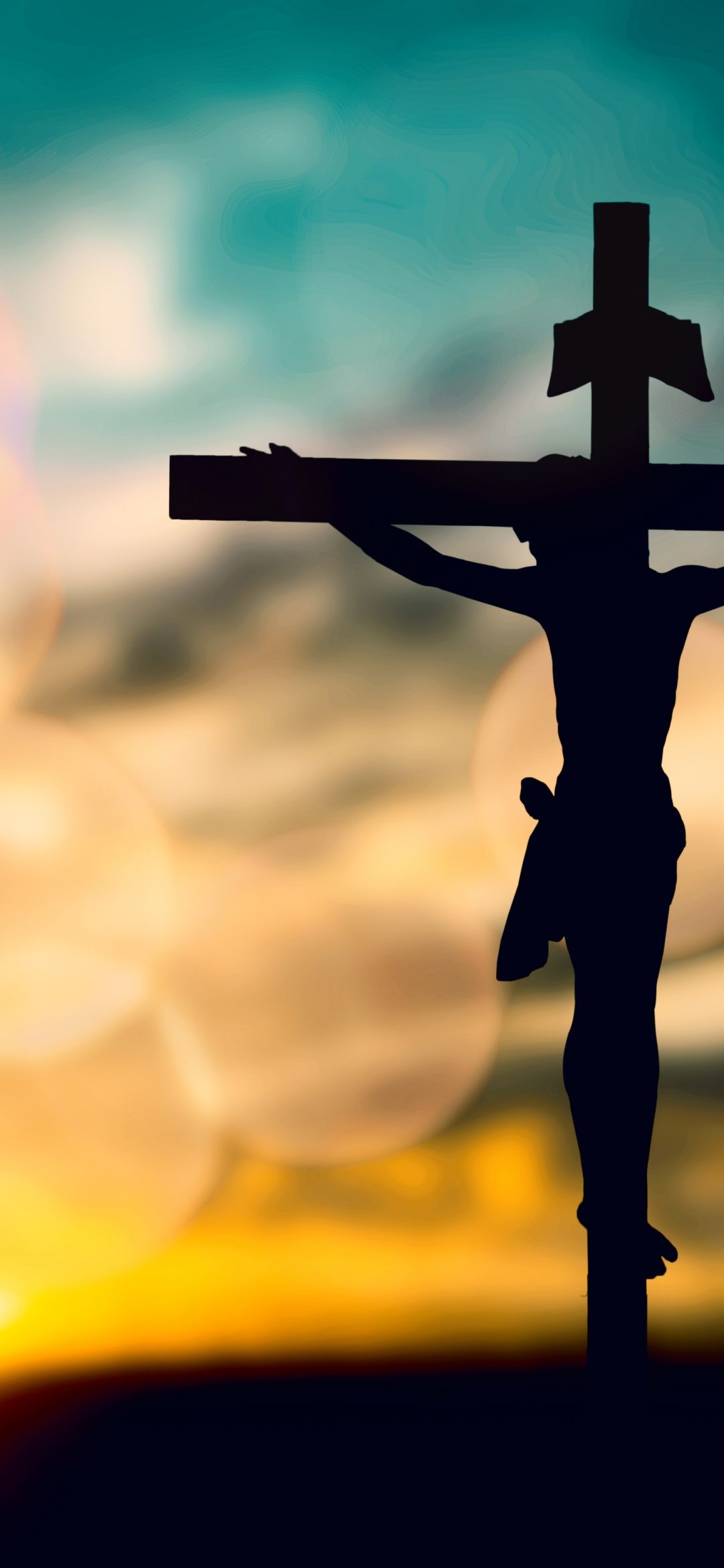 Jesus Cross Wallpaper 4K, Silhouette, 5K, Sunset