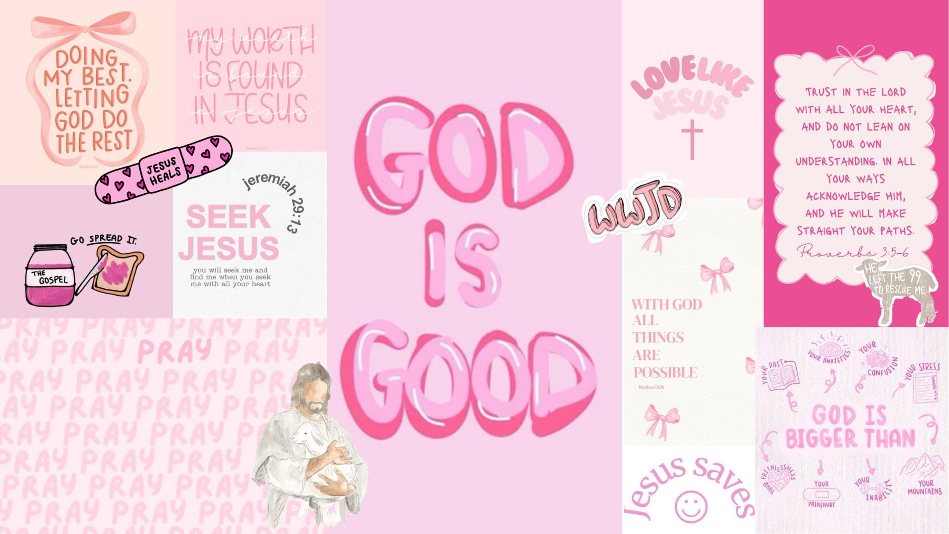 God is Good Pink Wallpaper for Your Computer