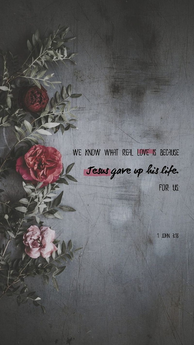 Love is Jesus, aesthetic, christian, cute christian, flowers, inspiration, loving, HD phone wallpaper