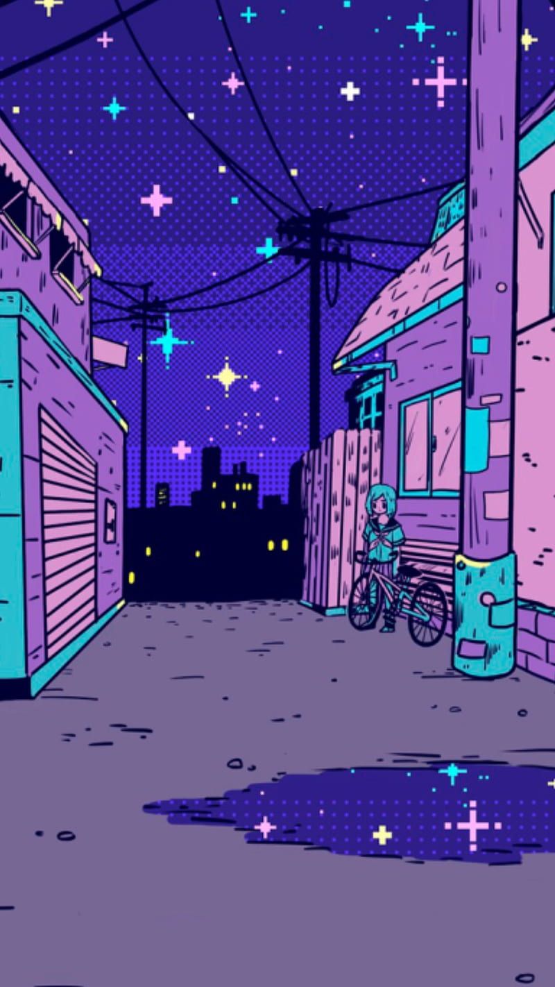 Vaporwave, 90s, pixels, late 80s, pink, purple, blue, teal, aesthetic, HD phone wallpaper