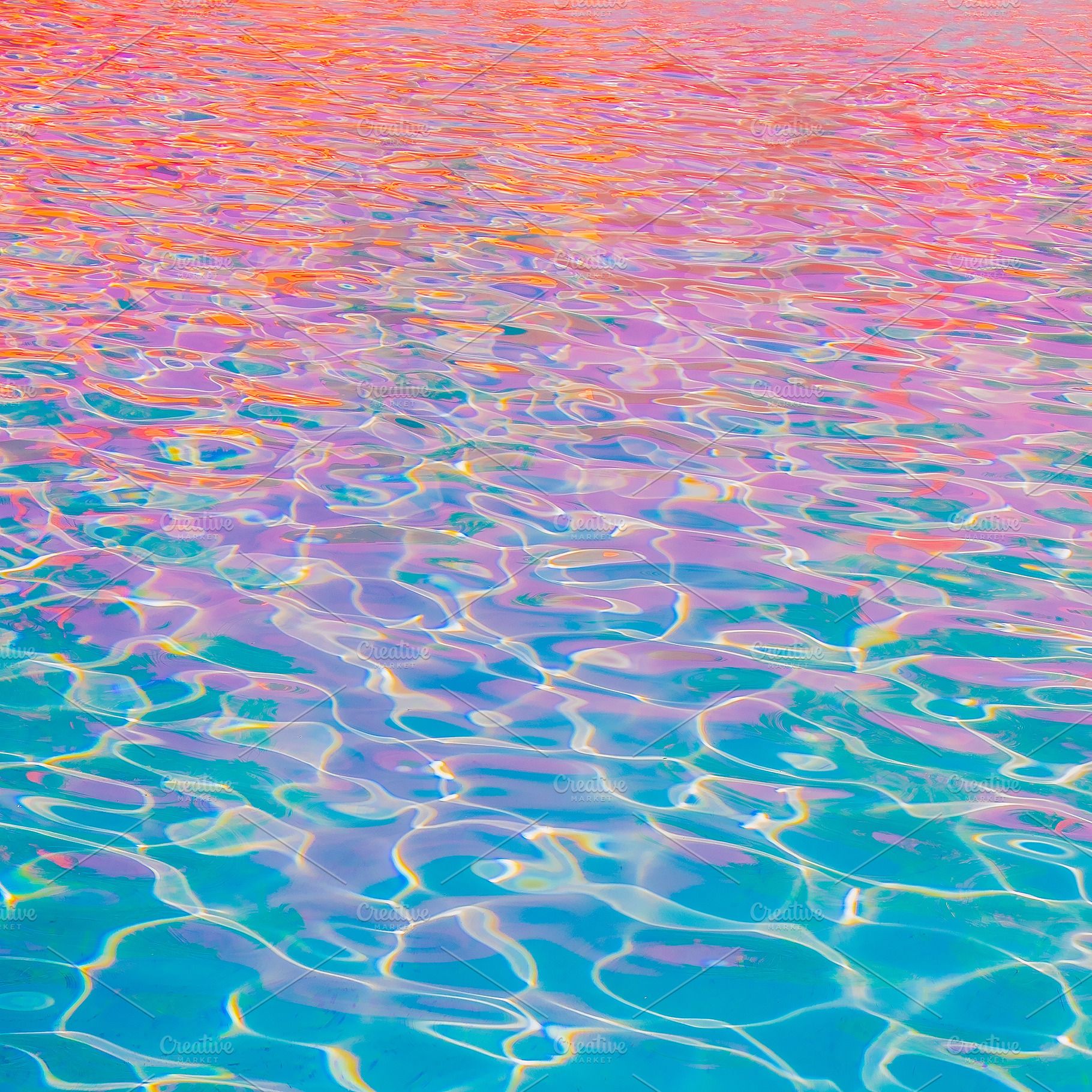Minimalist wallpaper Blue pink vaporwave swimming pool relax wat, a Holiday Photo