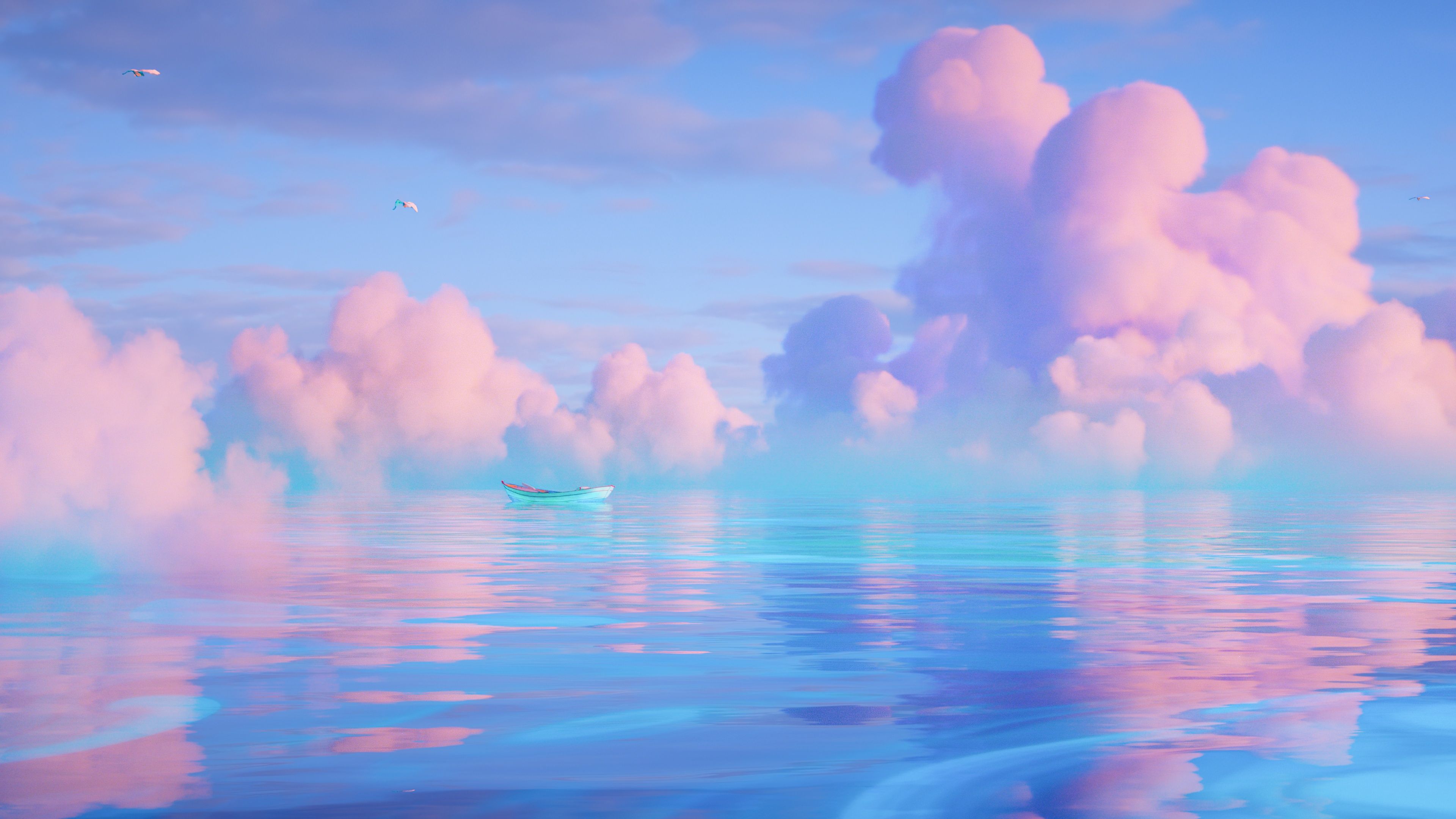 Pastel Ocean Wallpaper (4K 3840×2160)