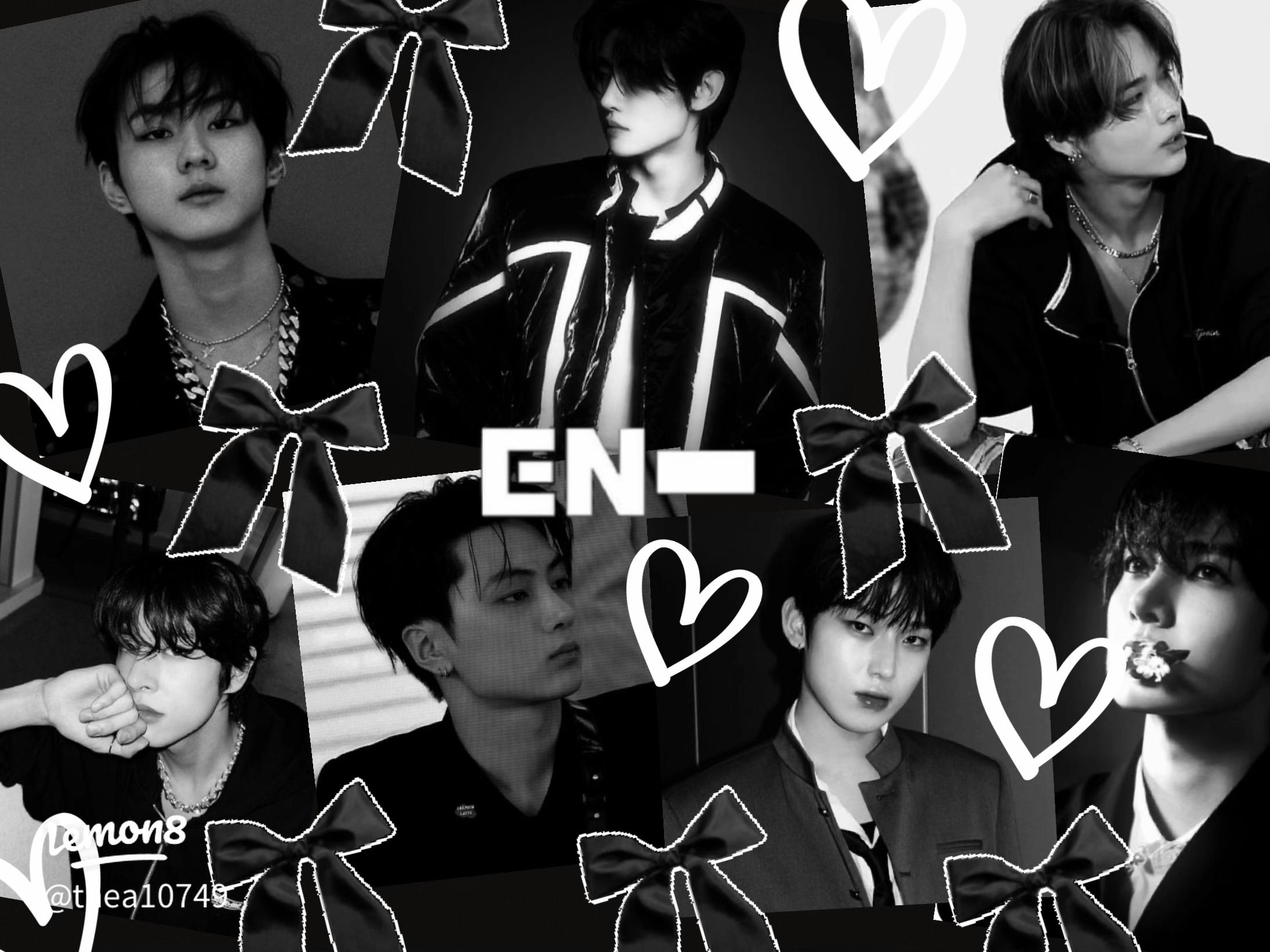 ENHYPEN Black Aesthetic Wallpaper (Phone Background)