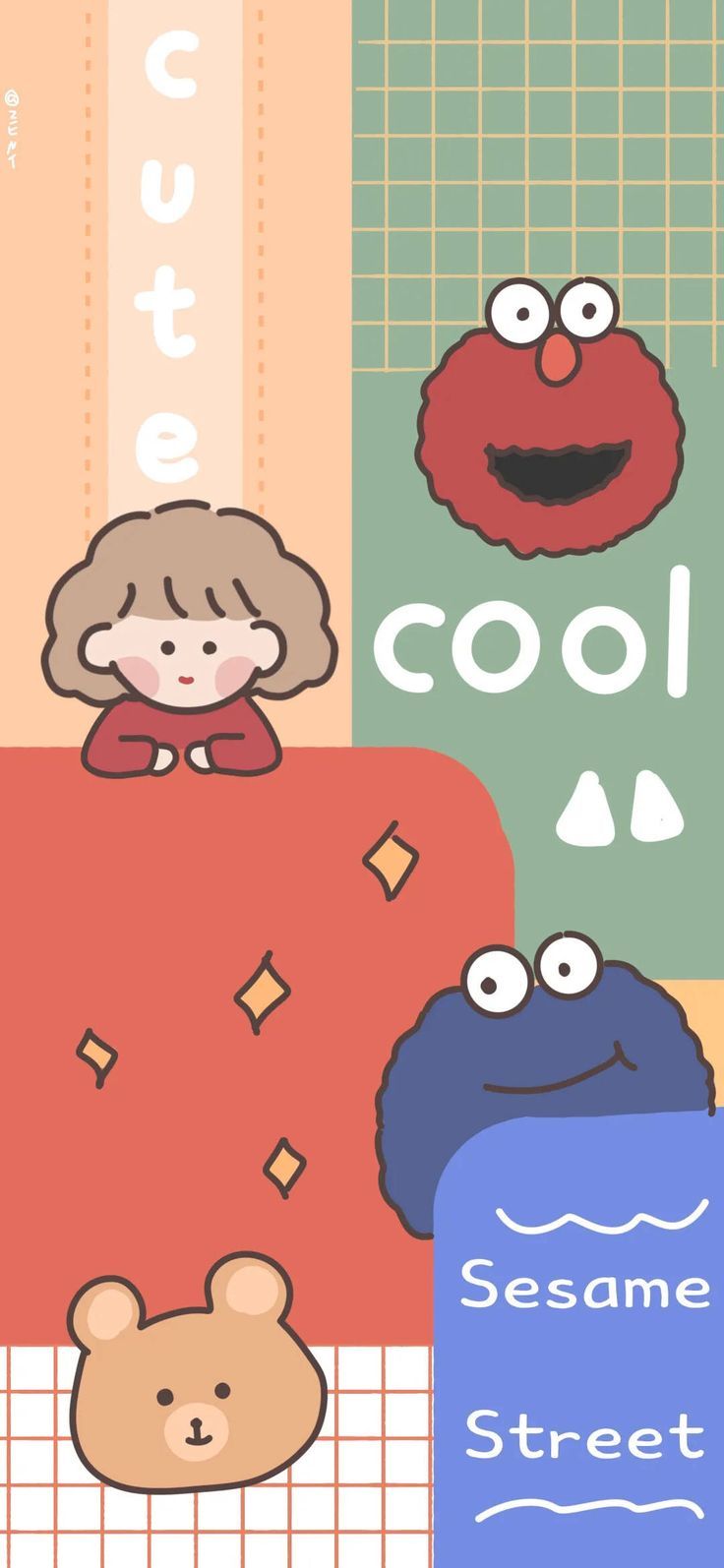 Elmo background aesthetic. Elmo wallpaper aesthetic cute, Sesame street aesthetic, Cute cartoon wallpaper