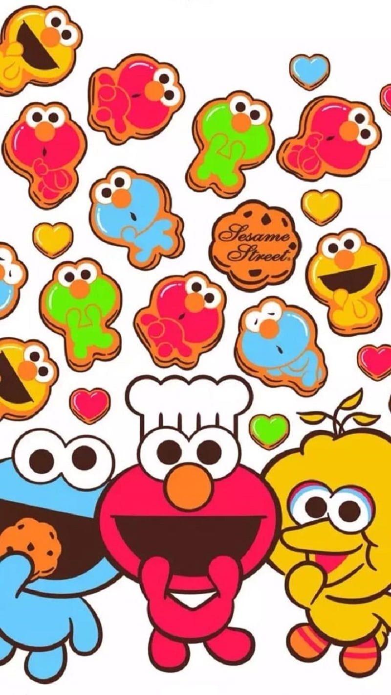 Elmo And Friends, characters, sesame street, HD phone wallpaper