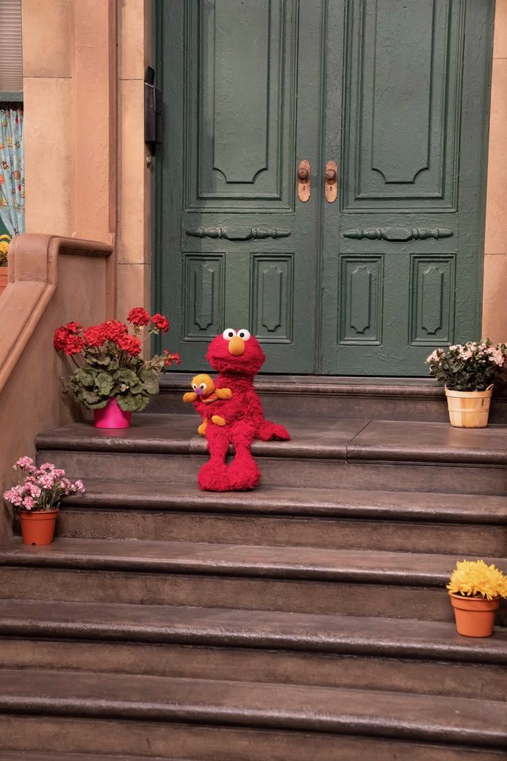 The muppets background. Muppet background aesthetic, Elmo aesthetic, Elmo cute wallpaper
