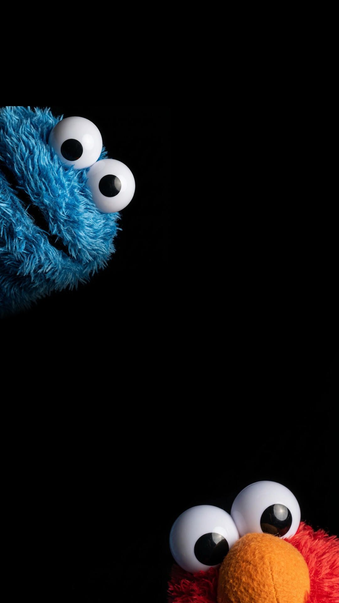 Elmo Cookie Monster Googly Eyes Wallpaper