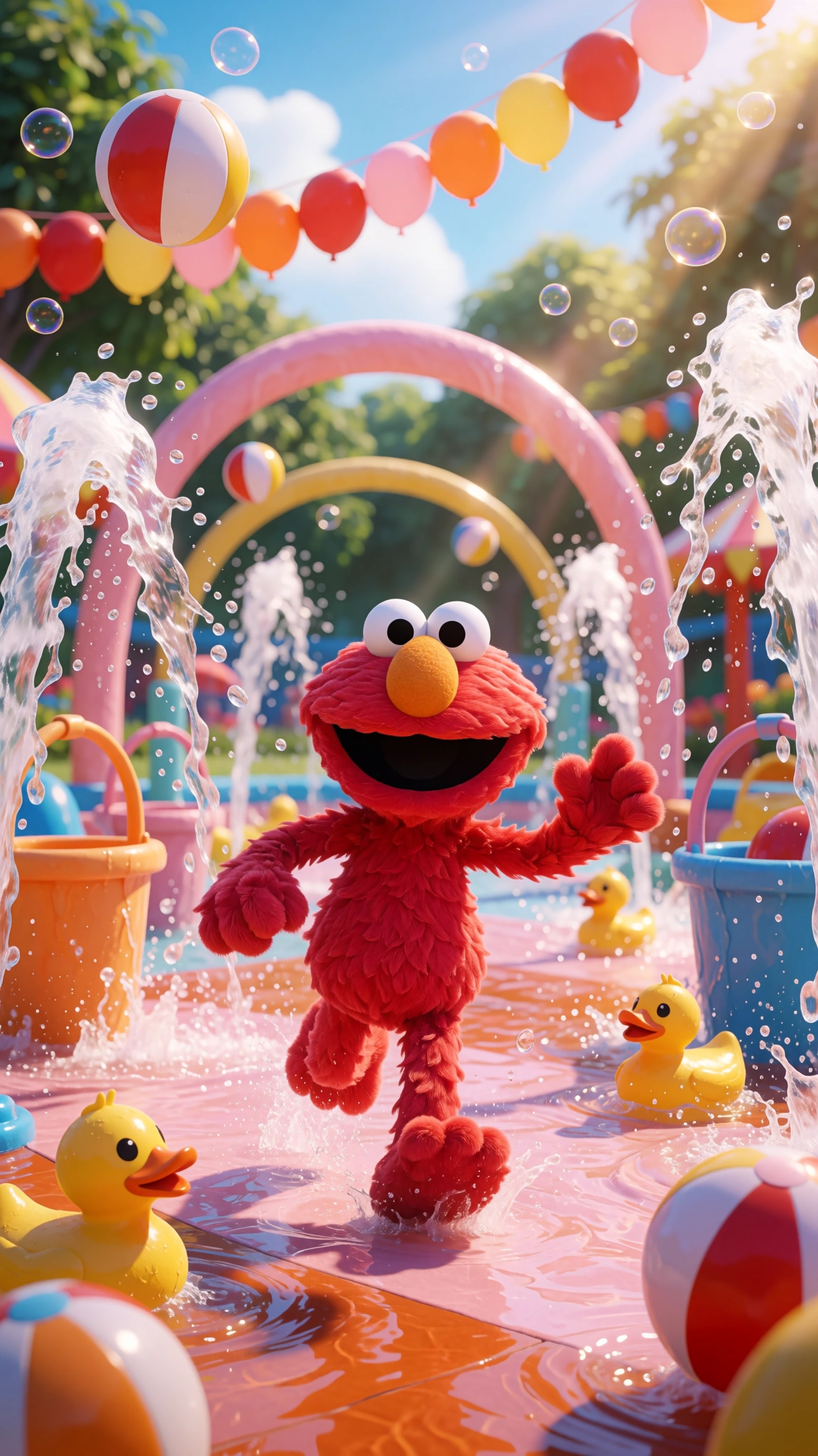 Elmo with Emotional Hair. Stable Diffusion Online