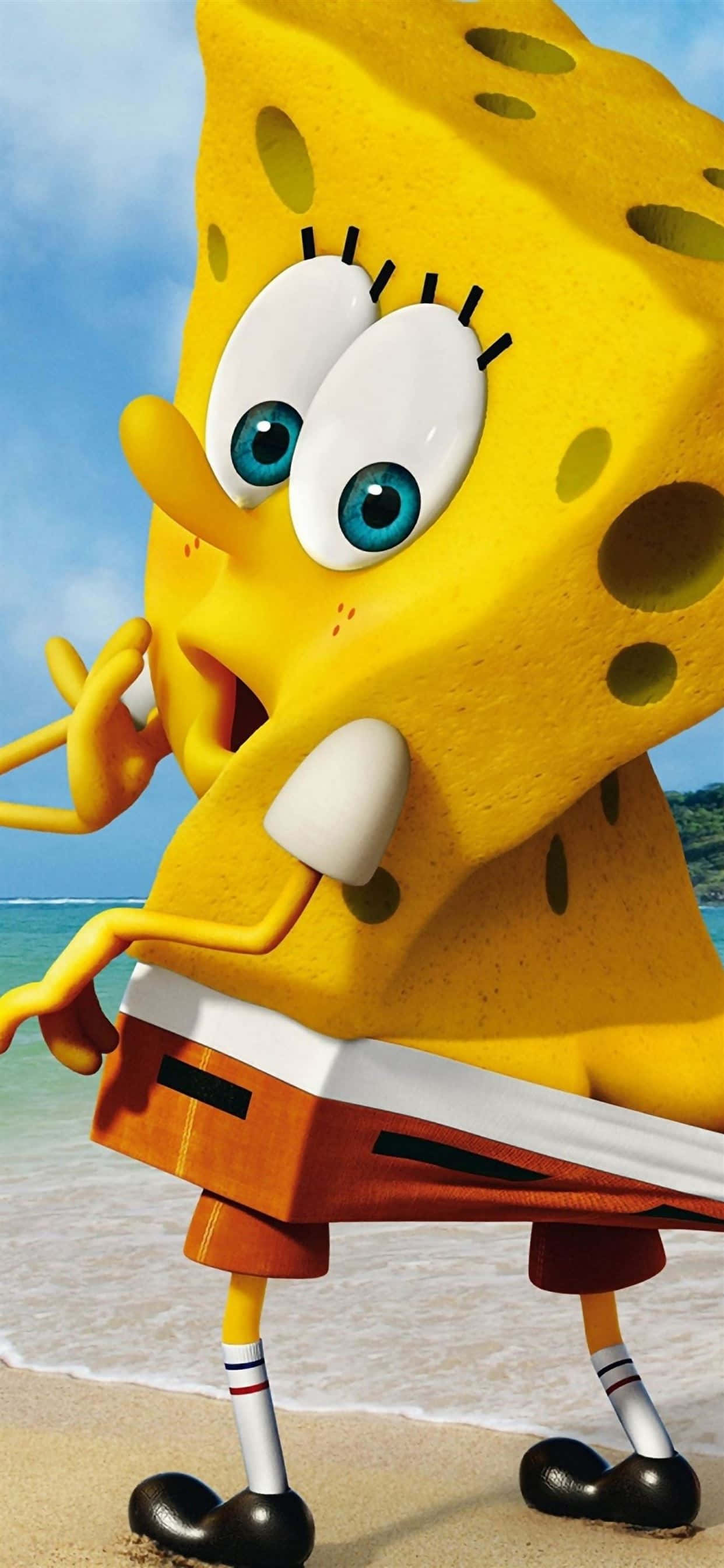 Download Ugly Spongebob giving you the side eye Picture