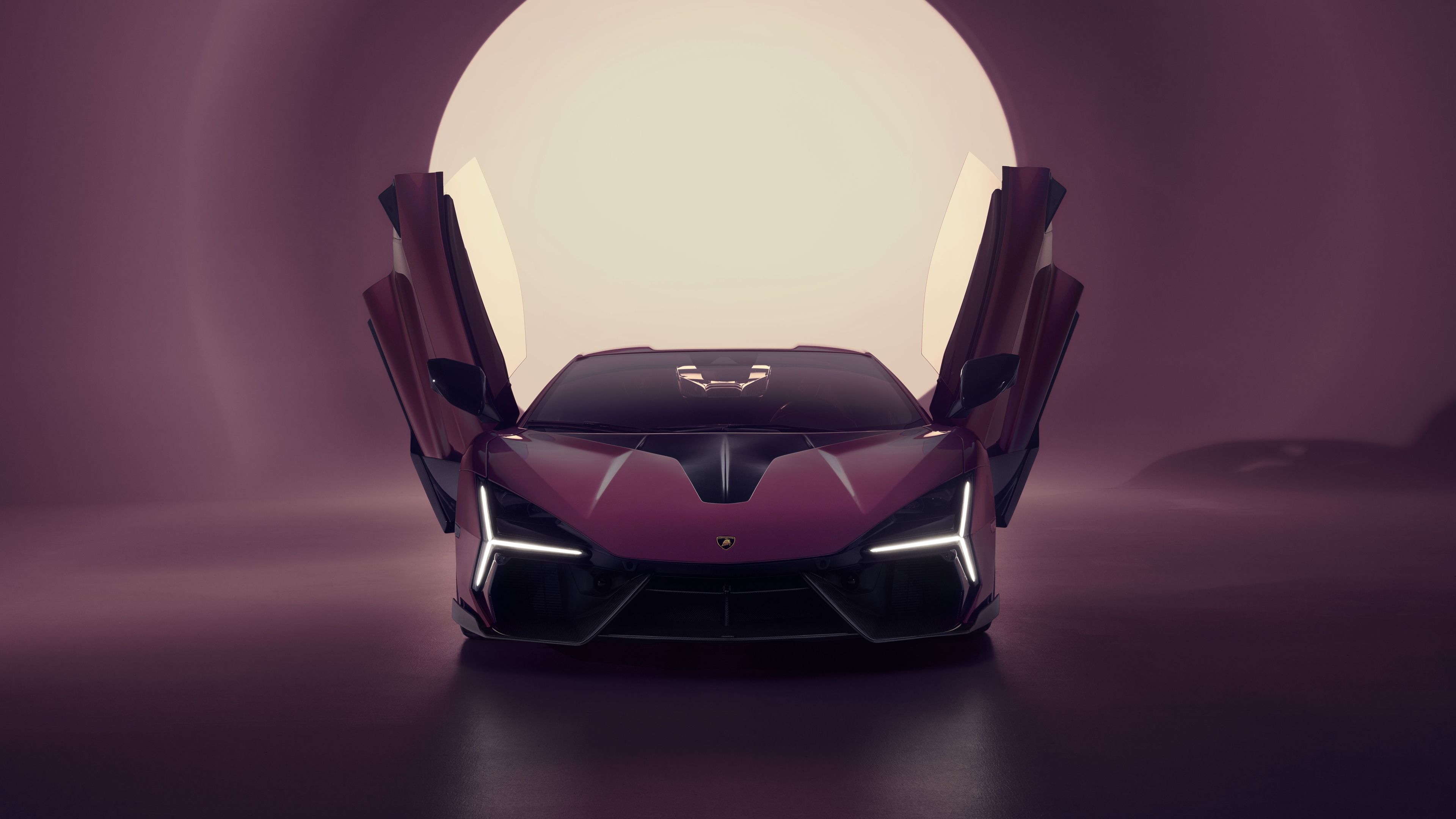 Lamborghini Revuelto Wallpaper 4K, Purple car, Purple aesthetic