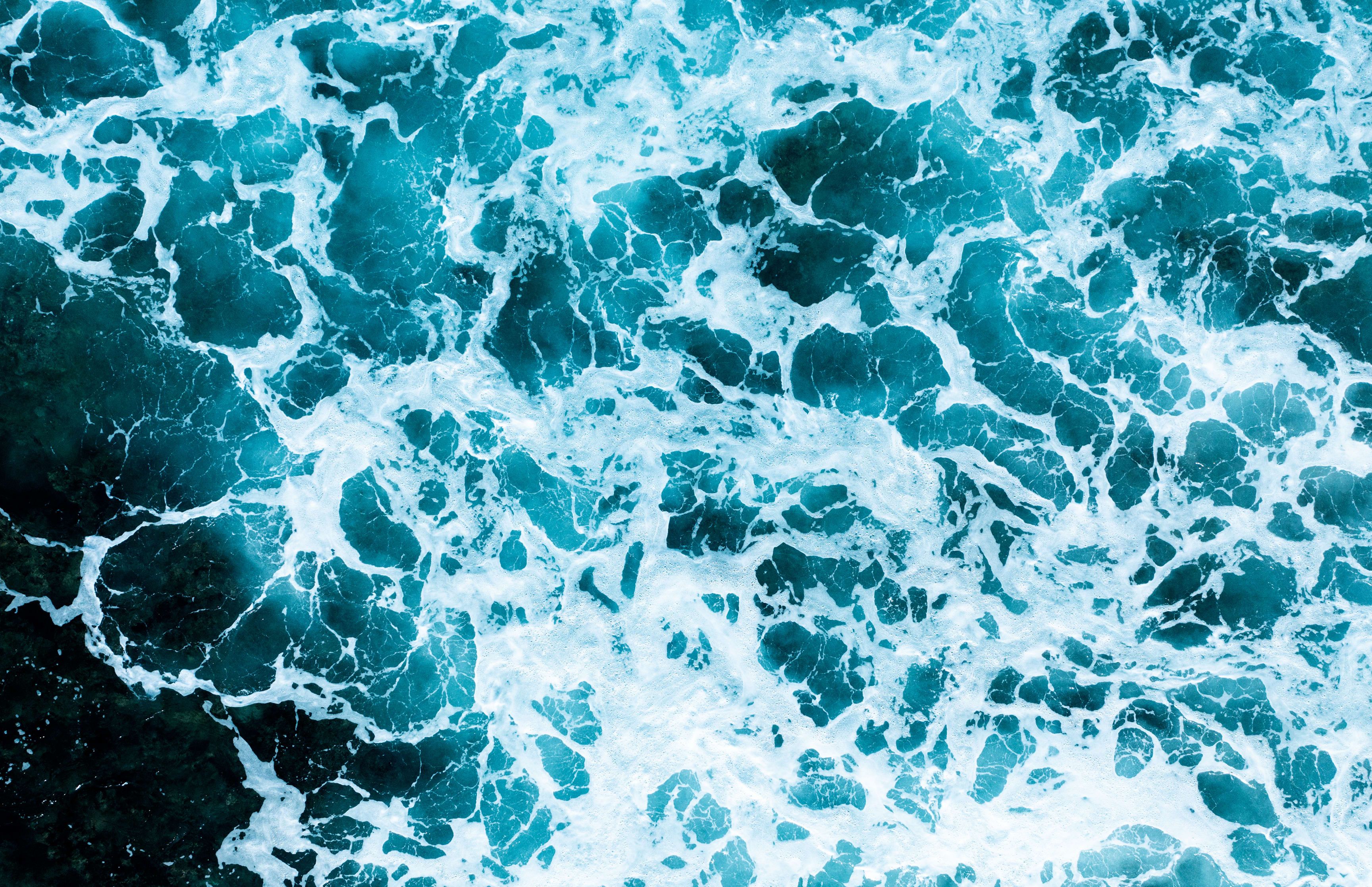 Aerial view of a rough sea - Surf