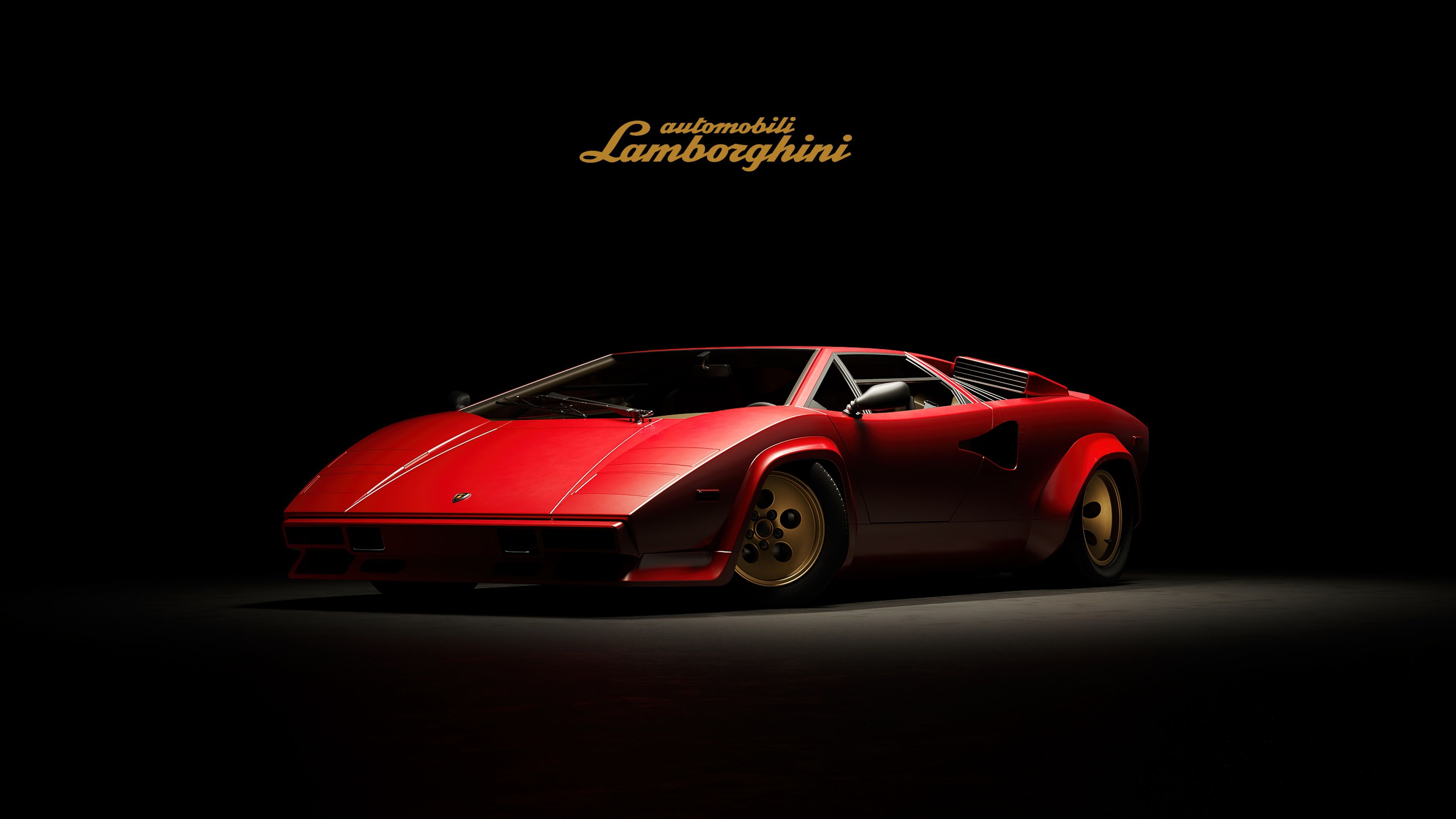 Lamborghini Countach Wallpaper 4K, Dark aesthetic, Classic cars, 5K