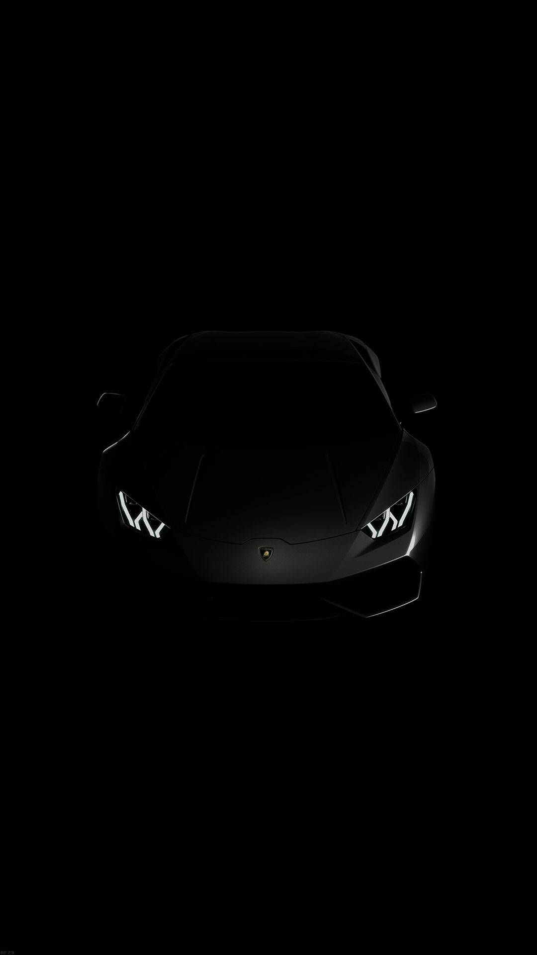 Download Lamborghini iPhone Black Aesthetic Hidden In Shadows Wallpaper