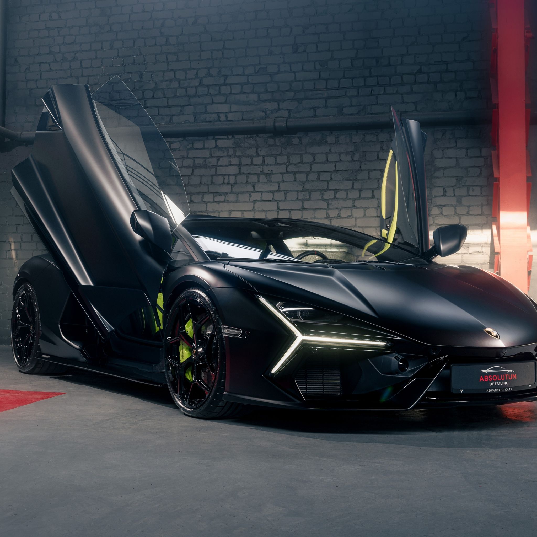 Lamborghini Revuelto Wallpaper 4K, Matte black, Hybrid sports car