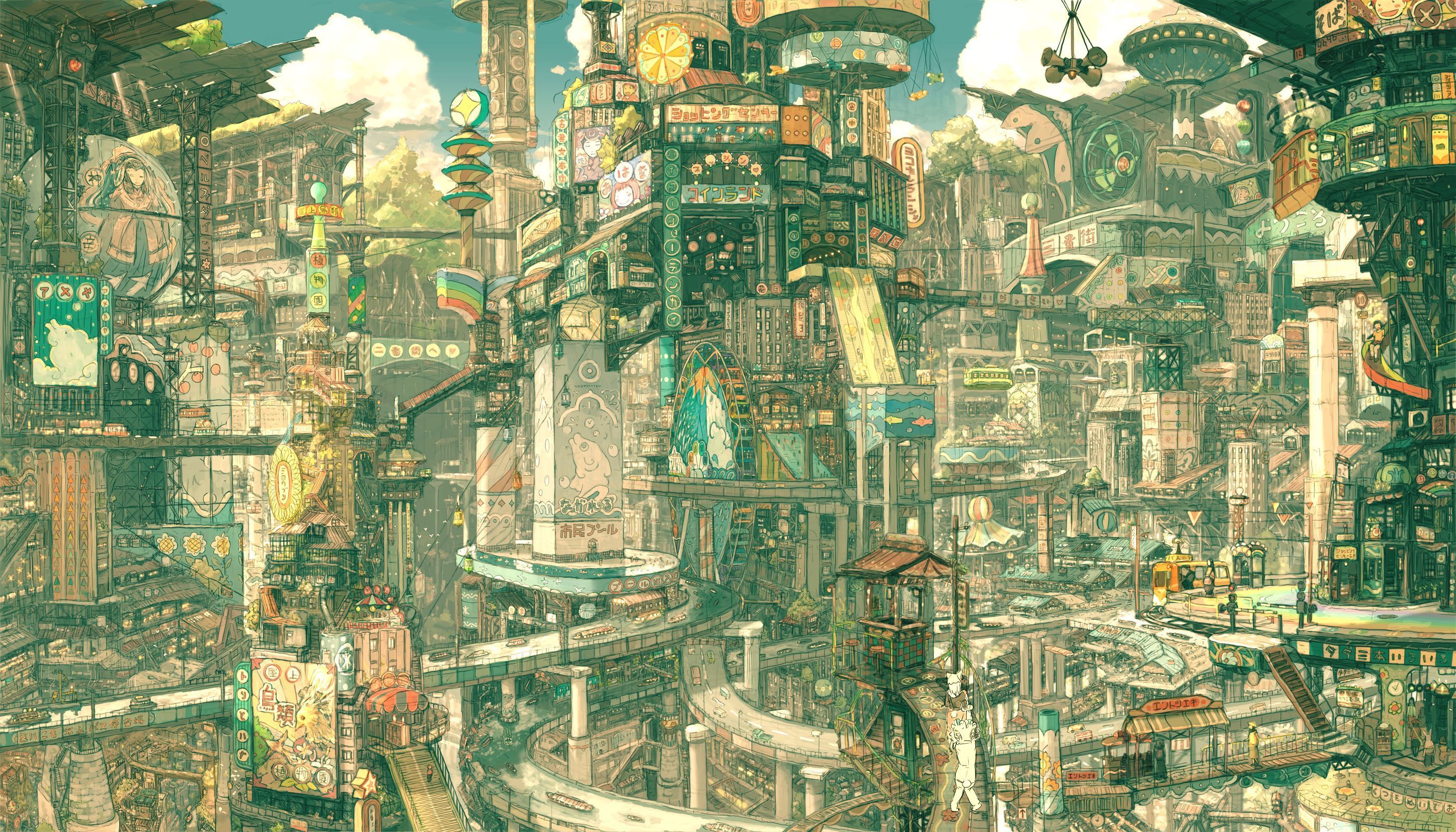 Solarpunk Wallpaper