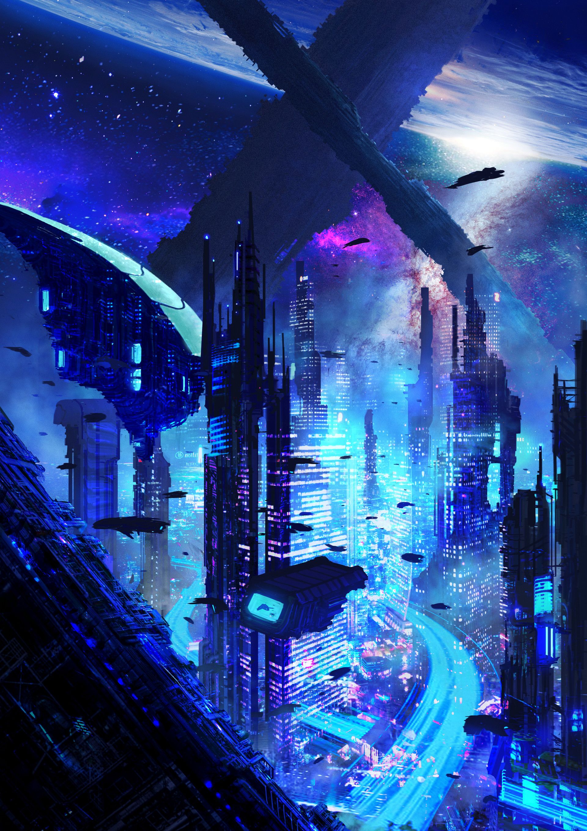 Solarpunk Phone Wallpaper
