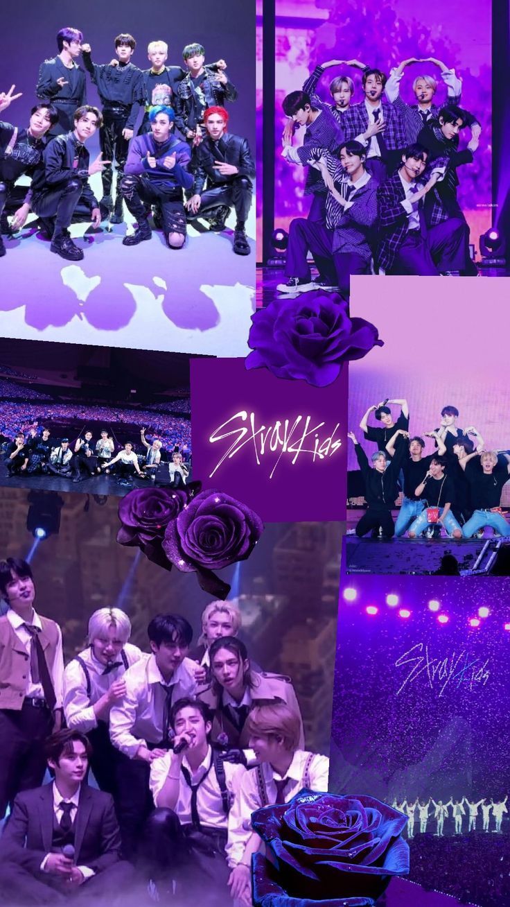 Stray Kids Purple Wallpaper