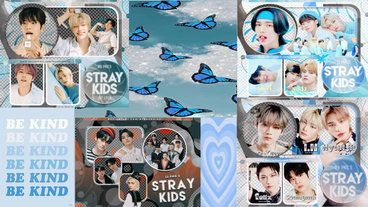 Download Stray Kids Collage Aesthetic Wallpaper
