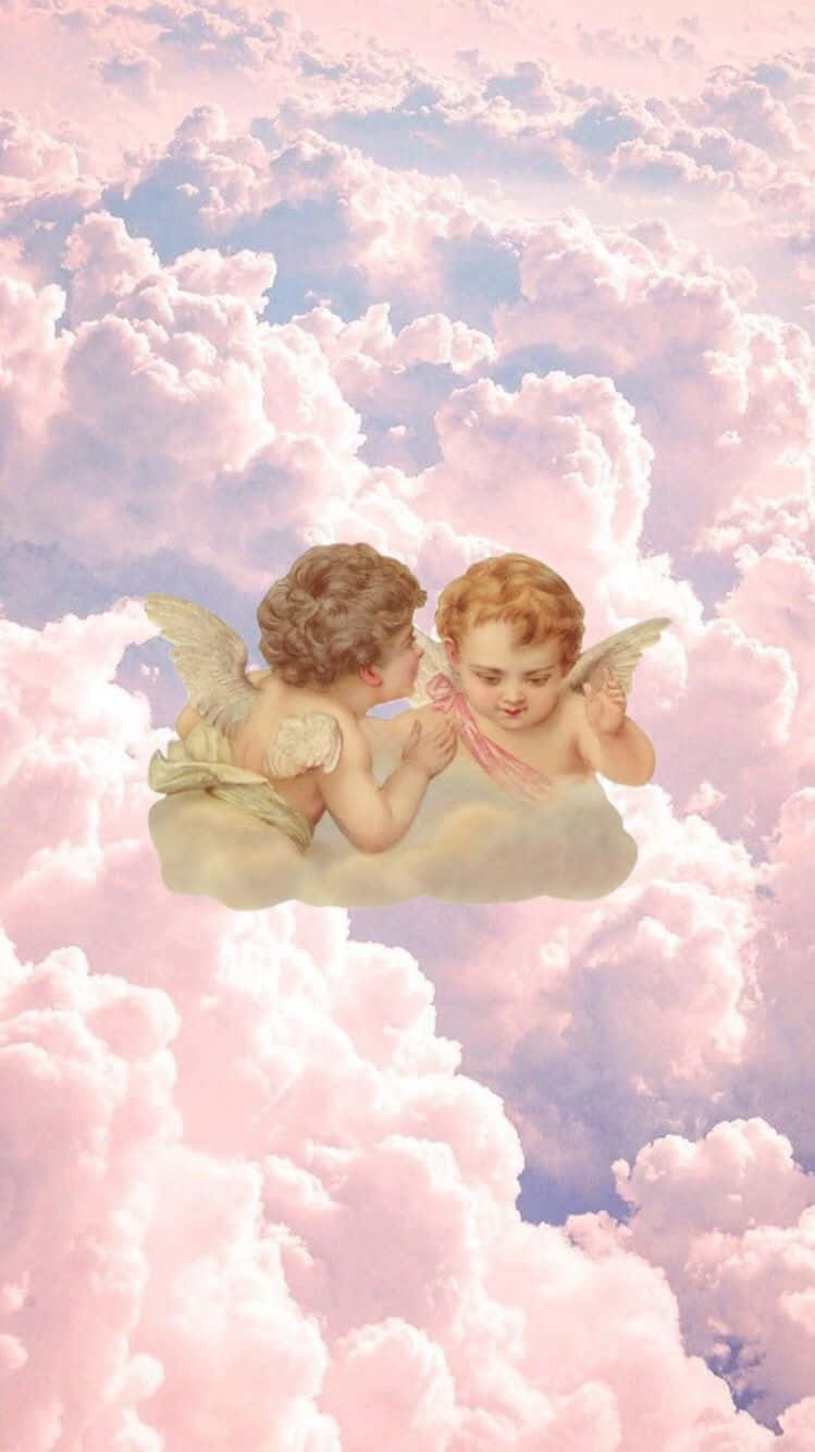 Download Angel Aesthetic Clouds Wallpaper