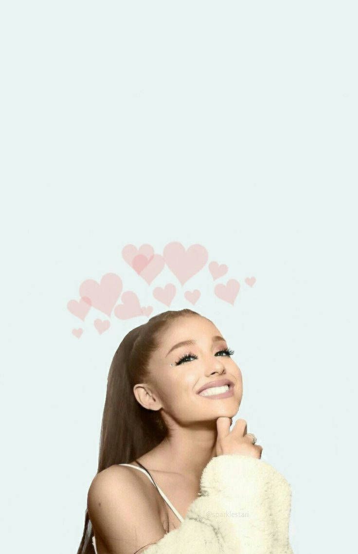 Ariana Grande with hearts around her head - Ariana Grande