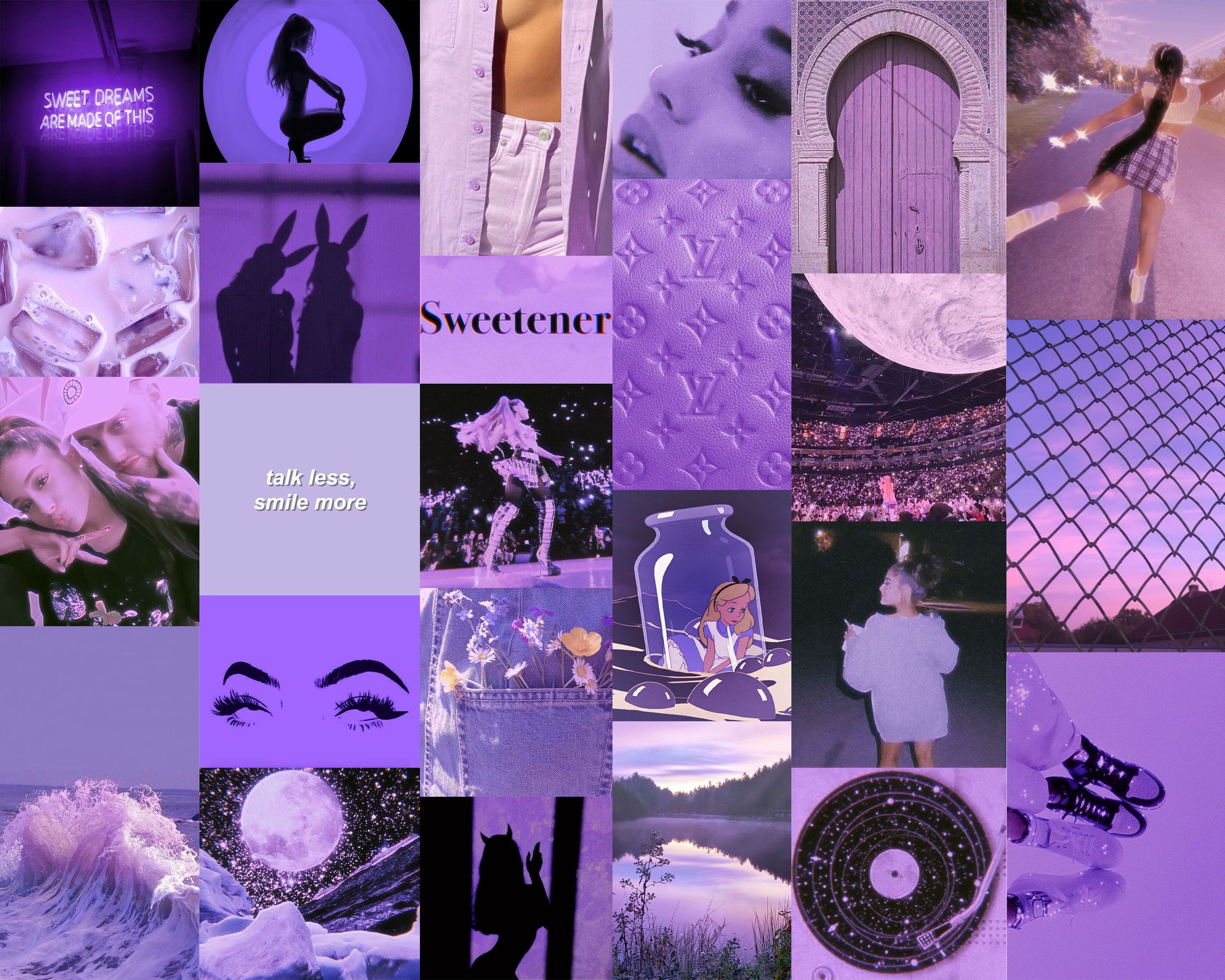 PURPLE GRANDE Aesthetic Collage Kit / 50 Image