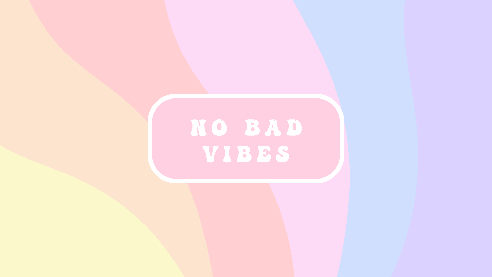 No bad vibes, a motivational quote on a colorful background - Laptop, preppy, positive, design, computer, couple, HD, modern, beautiful, cool