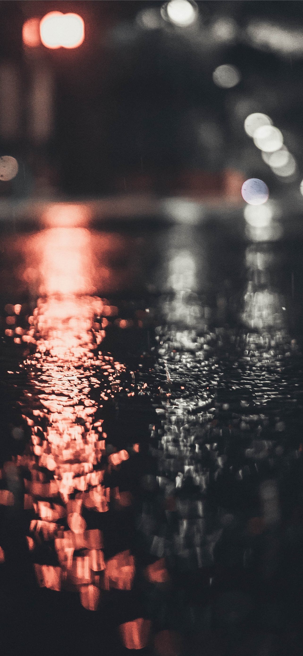 A close up of the reflection on water - Rain