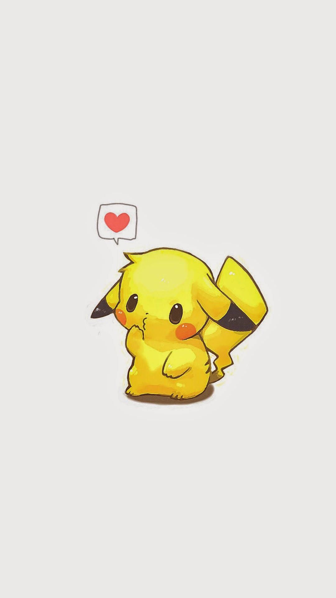Pikachu with a heart and speech bubble - Pikachu