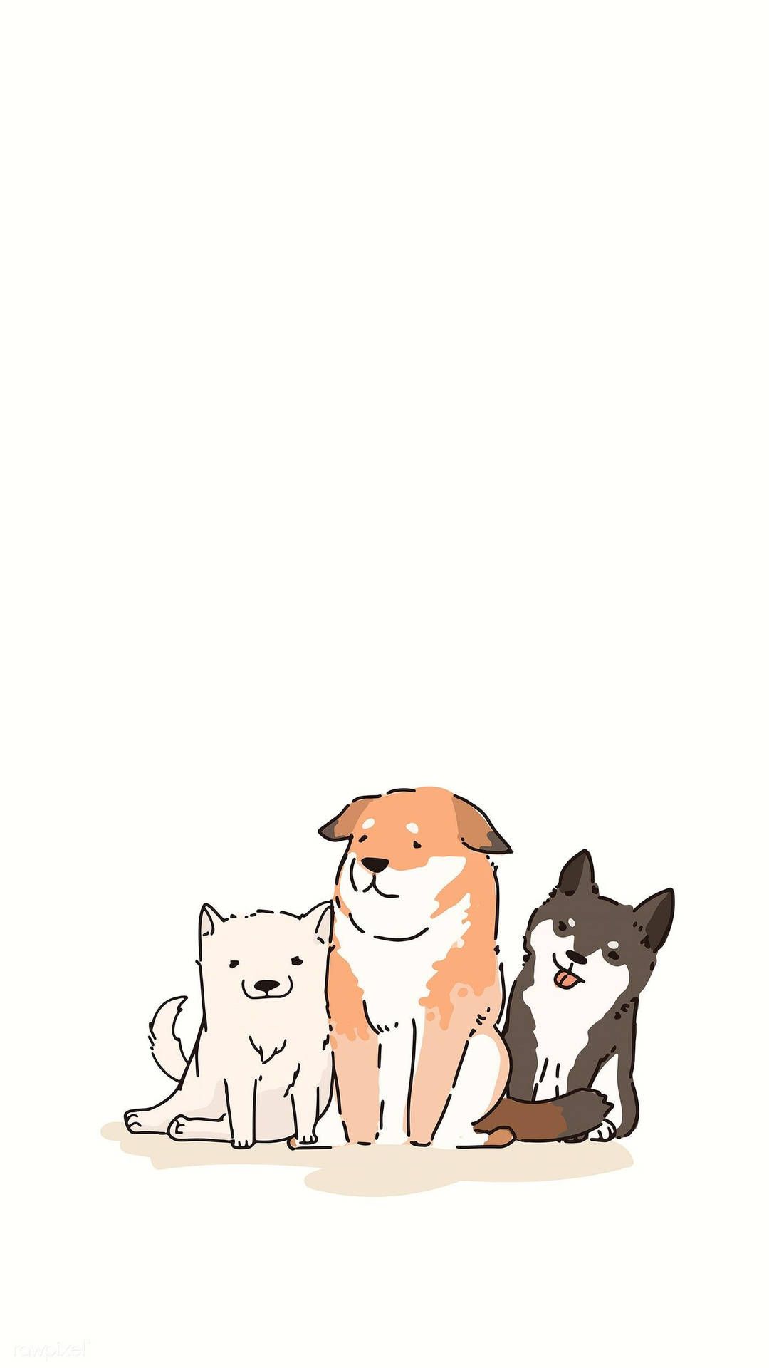 Download premium vector of Hand drawn illustration of a group of dogs - Dog