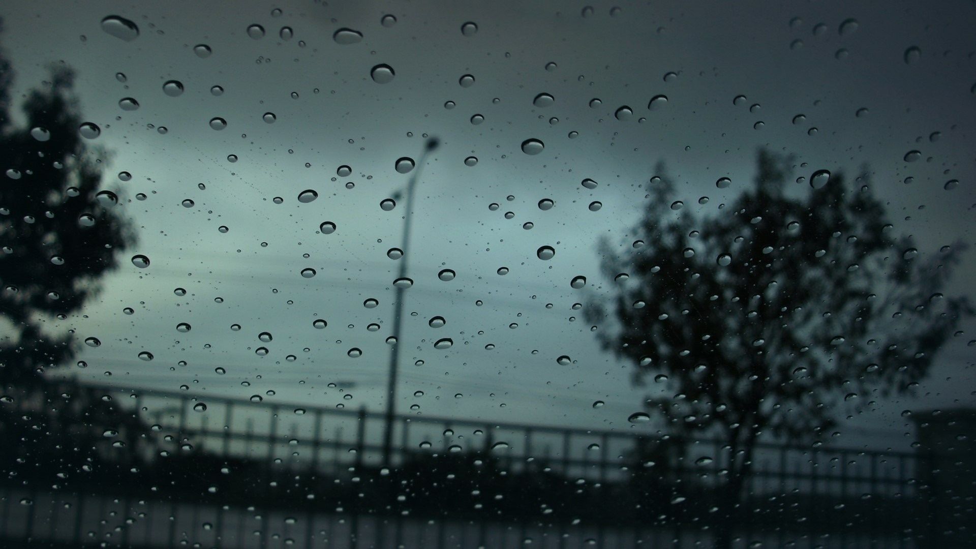 A view of the rain through dirty glass - Rain