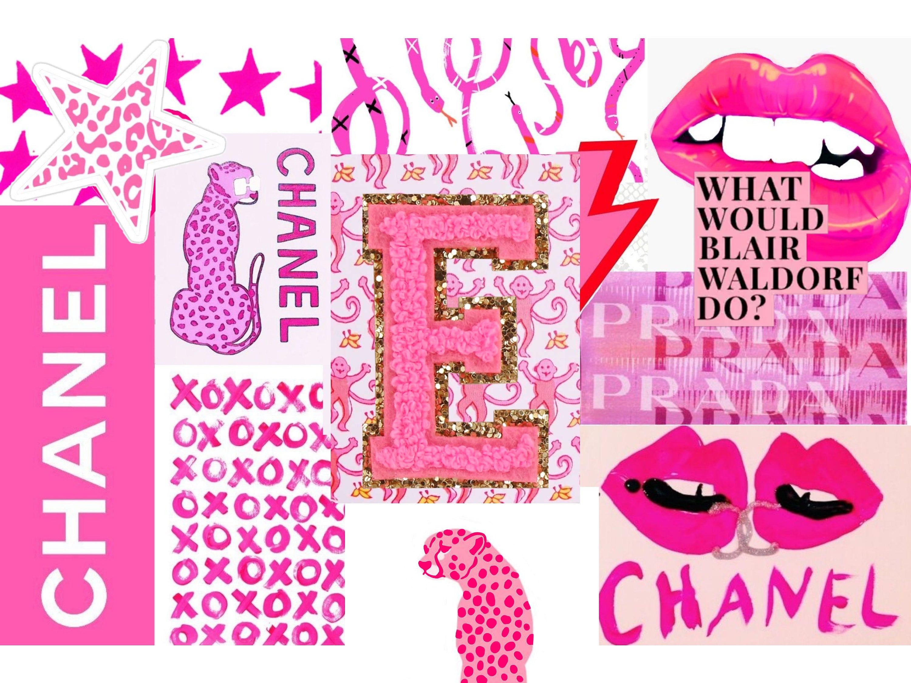 A collage of chanel, pink, and girly graphics - Preppy, Texas