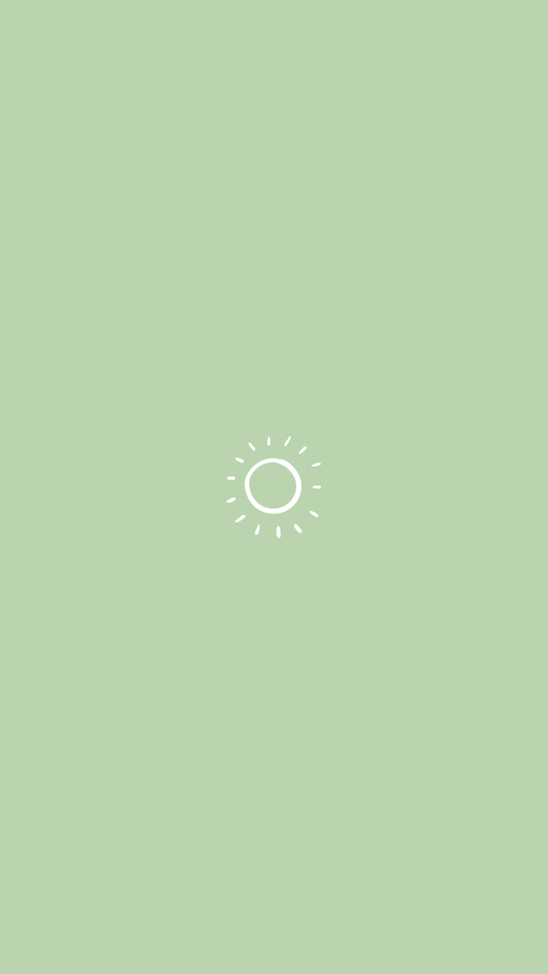 A sun symbol on green background - Green, sun, mint green, minimalist, simple, pastel minimalist, soft green, pastel green, light green, neon green, lime green