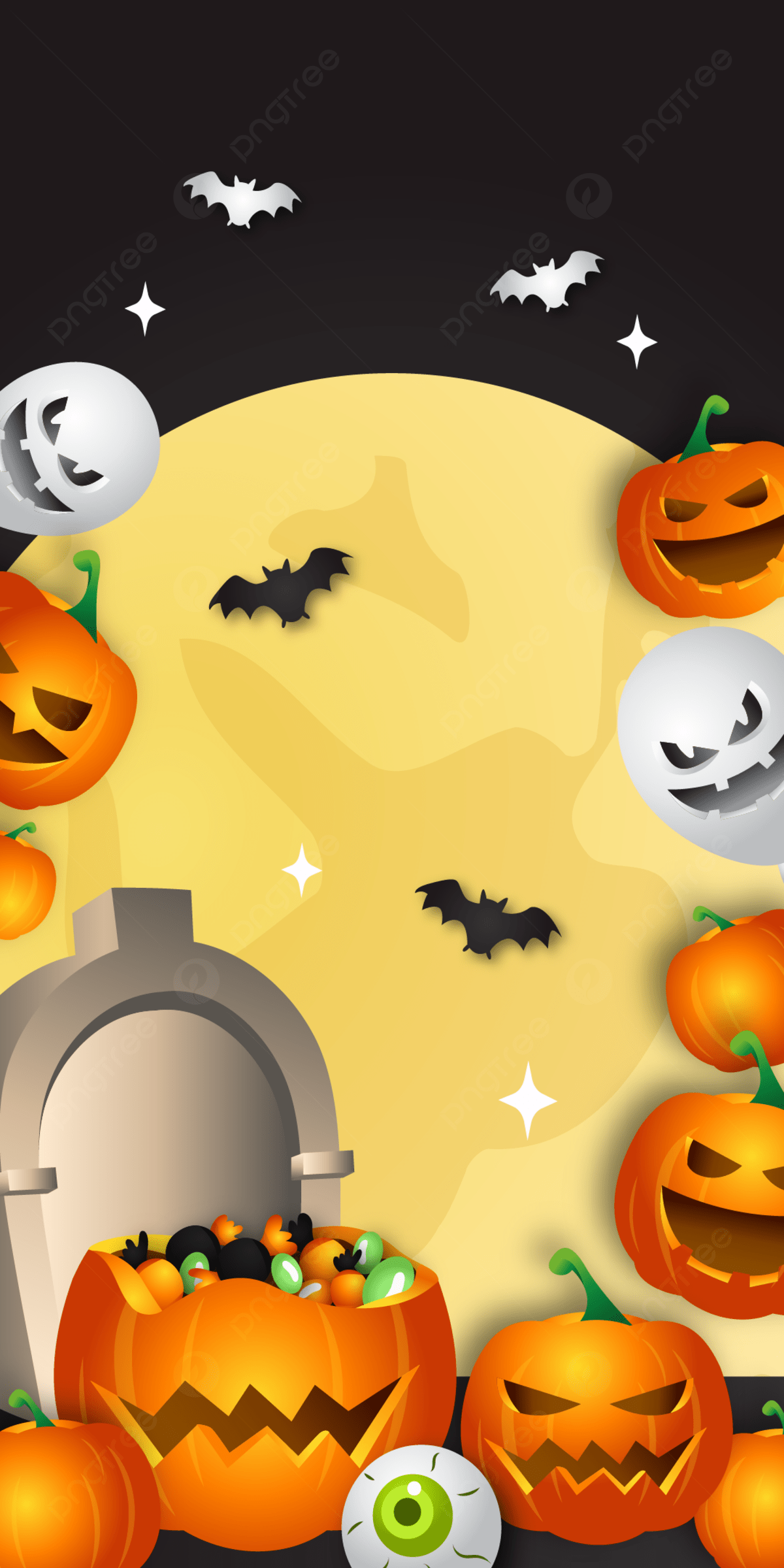 Cute Halloween Wallpaper Free Vector Background, Halloween Wallpaper, Halloween Day, October 31st Background Image for Free Download