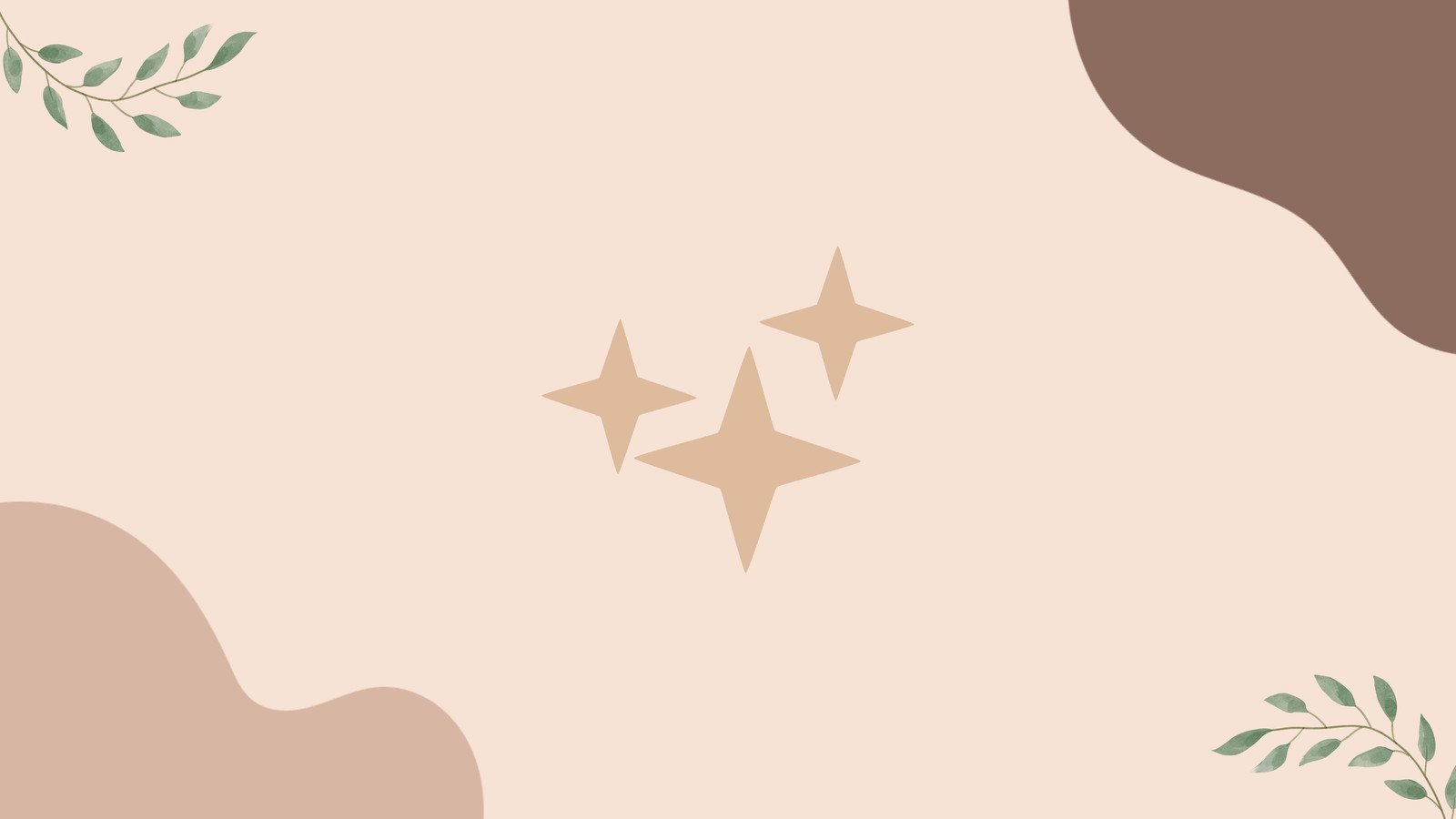 A brown and beige background with stars - Desktop, simple, clean, watercolor, computer, beige, botanical