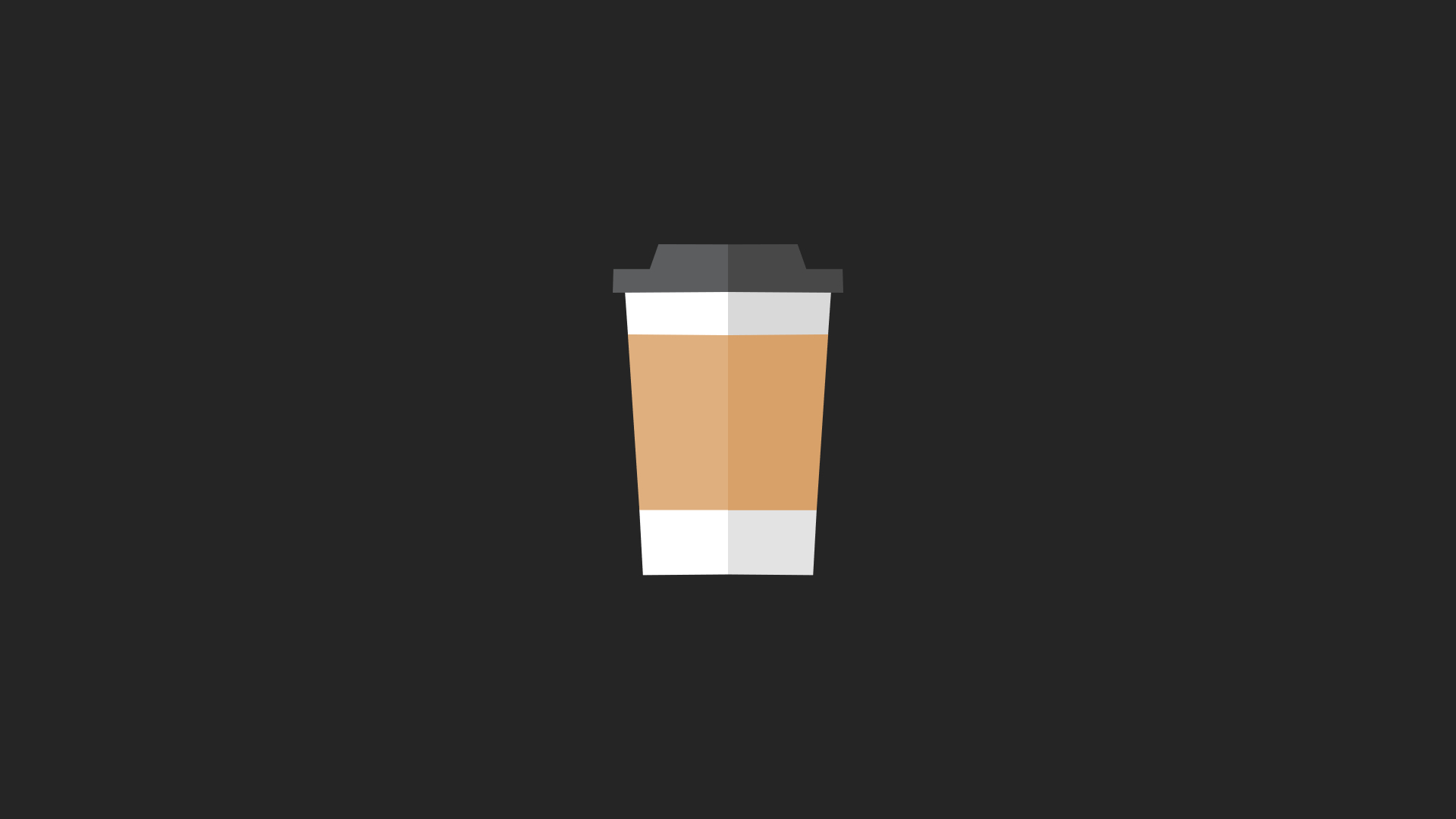 A cup of coffee on black background - Minimalist, coffee