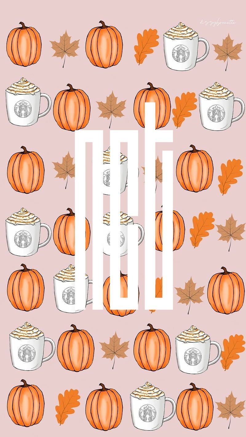 Wallpaper background, fall, autumn, pumpkin spice, leaves, starbucks, hot chocolate - Cute Halloween, Halloween, cute fall