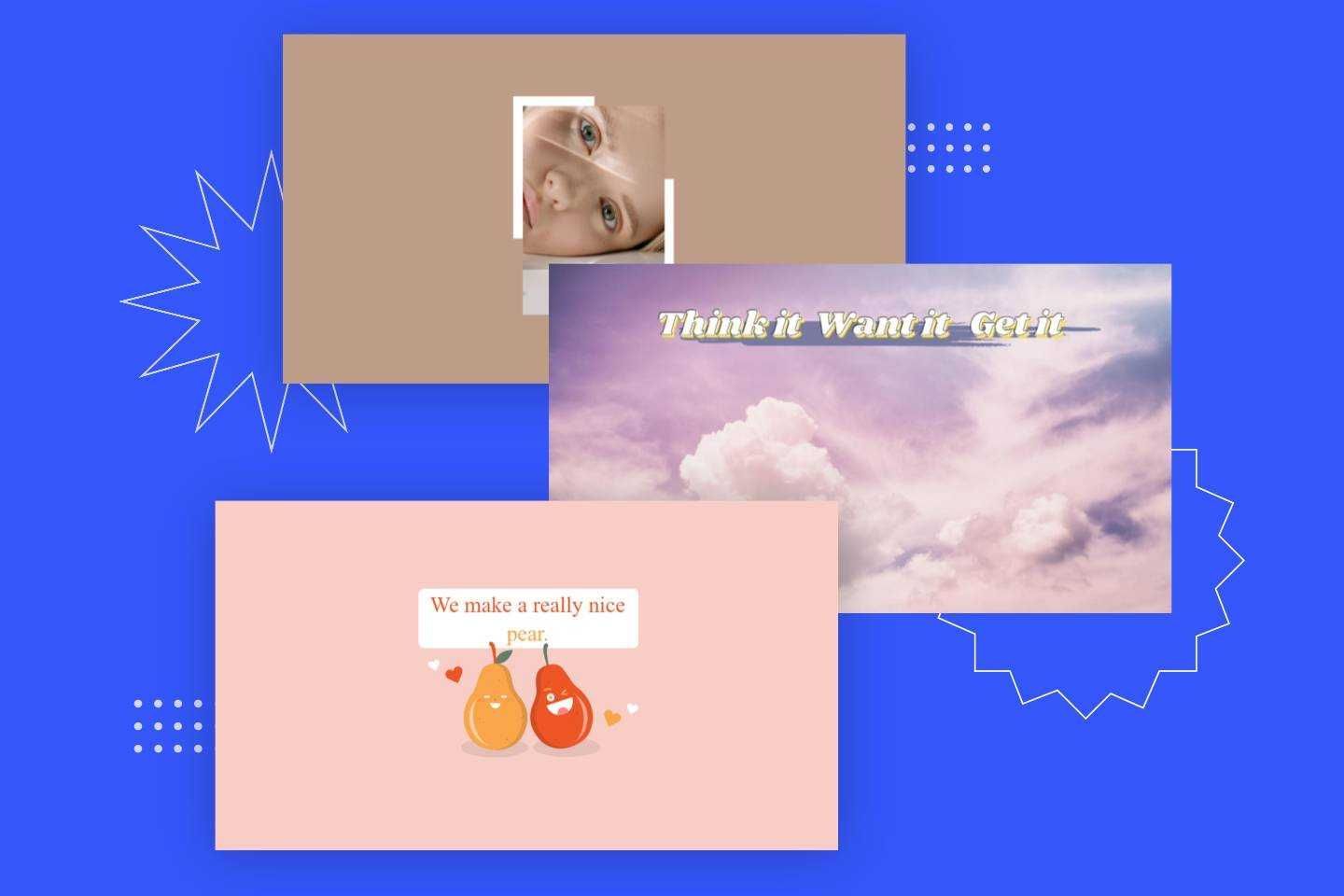 A set of three postcards with text - Minimalist, laptop, YouTube, inspirational, iMac, computer, desktop, retro, cool
