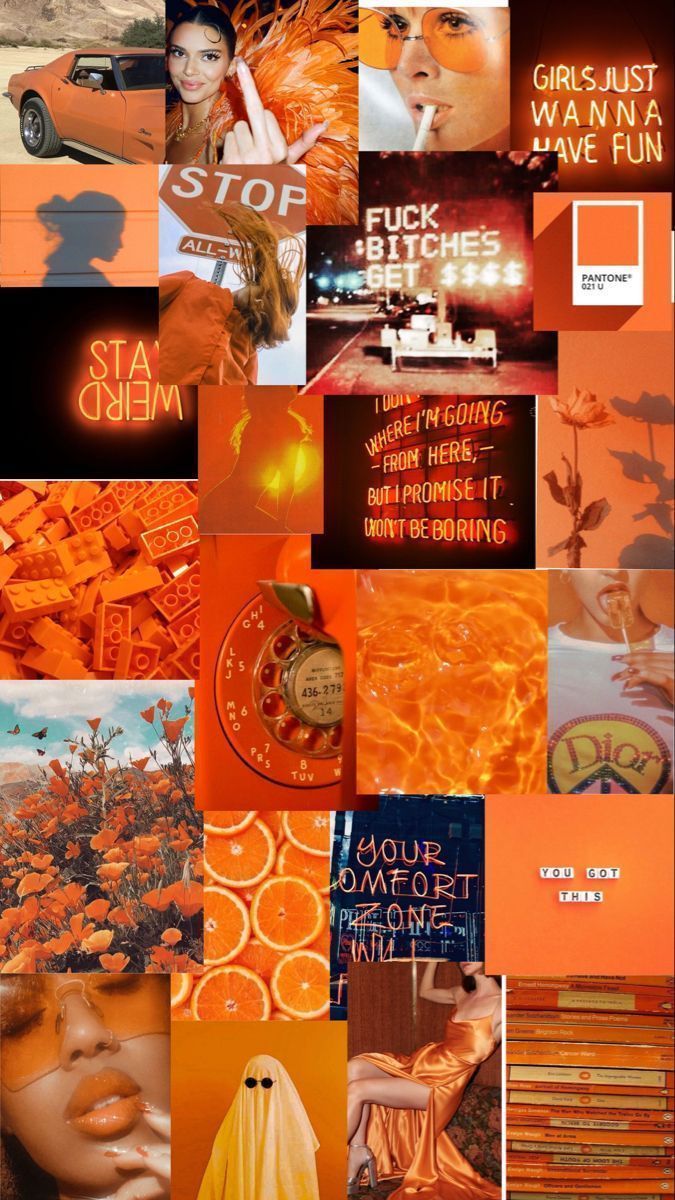 Orange wallpaper. Orange wallpaper, Orange aesthetic, Aesthetic colors