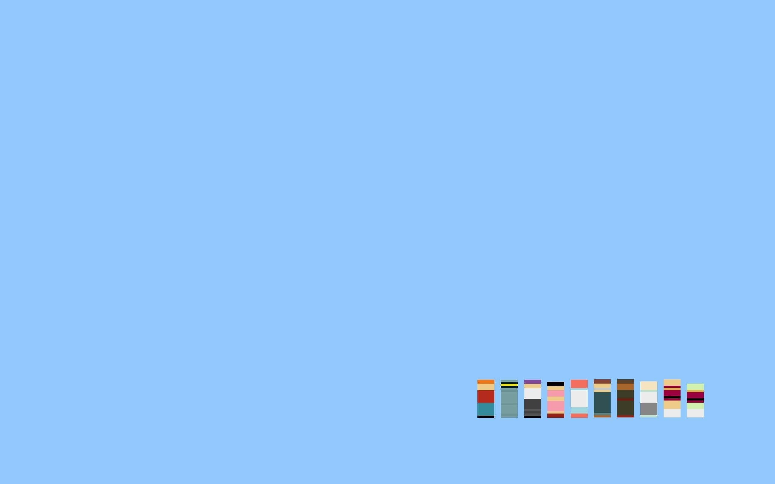 A blue background with several colored lines - Minimalist
